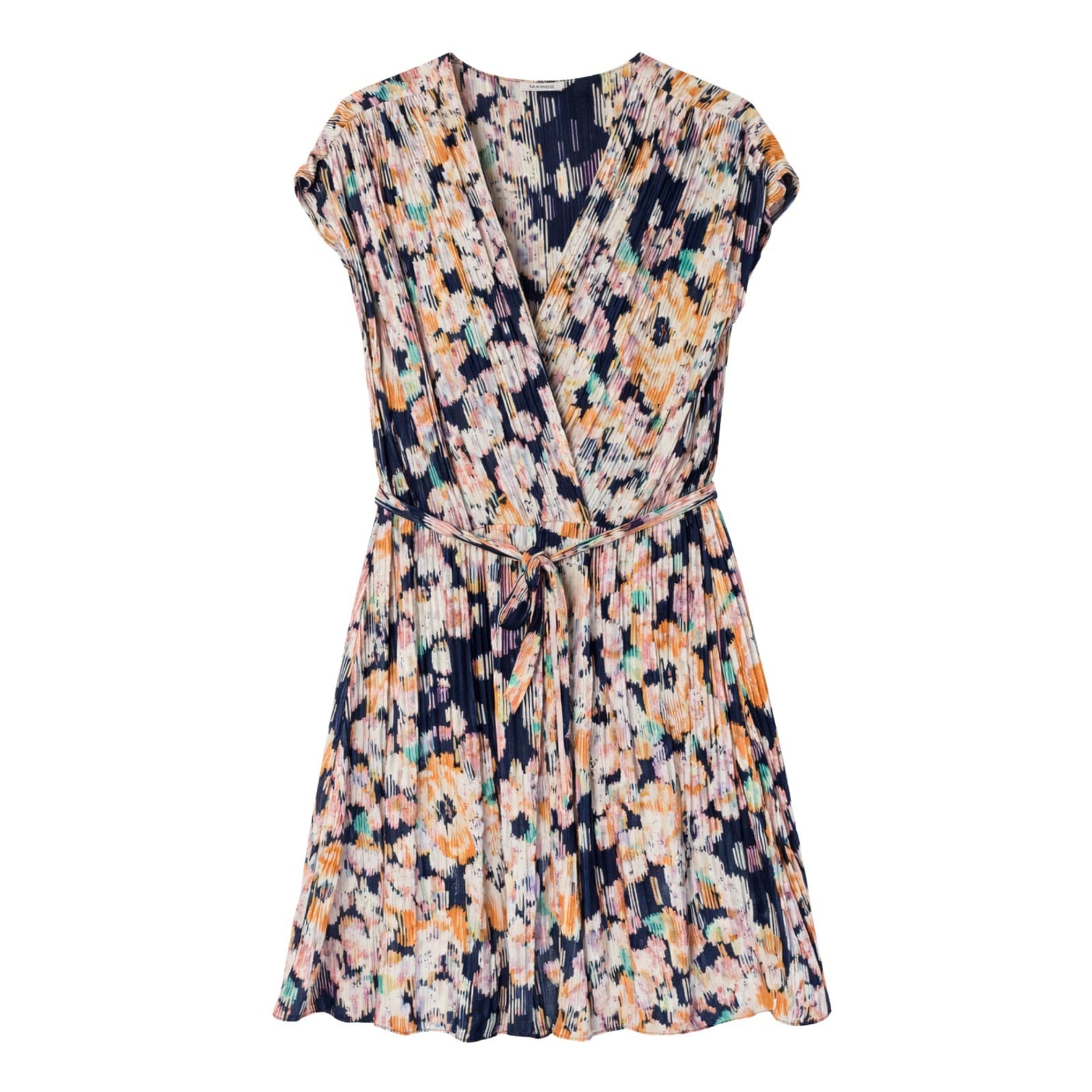 Marcs Floral Wrap Dress Sleeveless V Neck Tie Waist Navy Multicolour AU 14 US 10 — photo 1 of 12