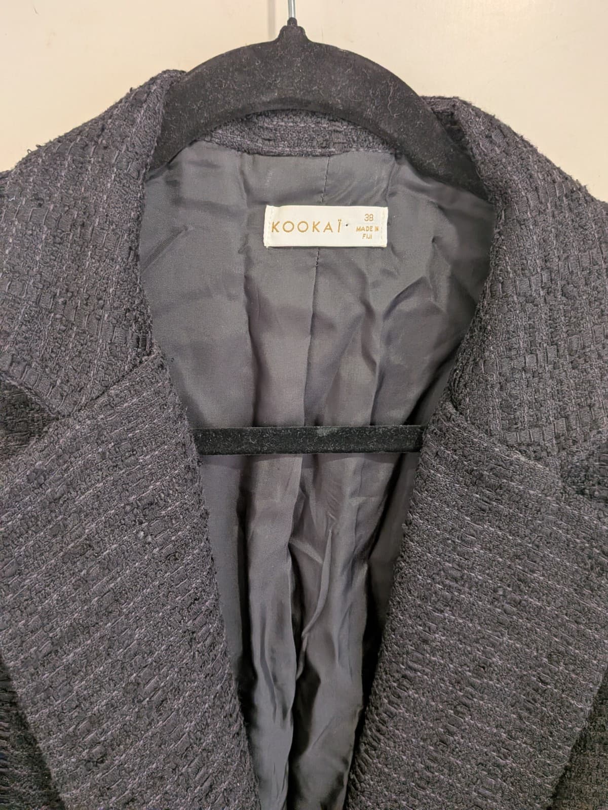 Kookai Blazer Jacket Black Belted Double Breasted Work Size 38 AU 8 — photo 5 of 9