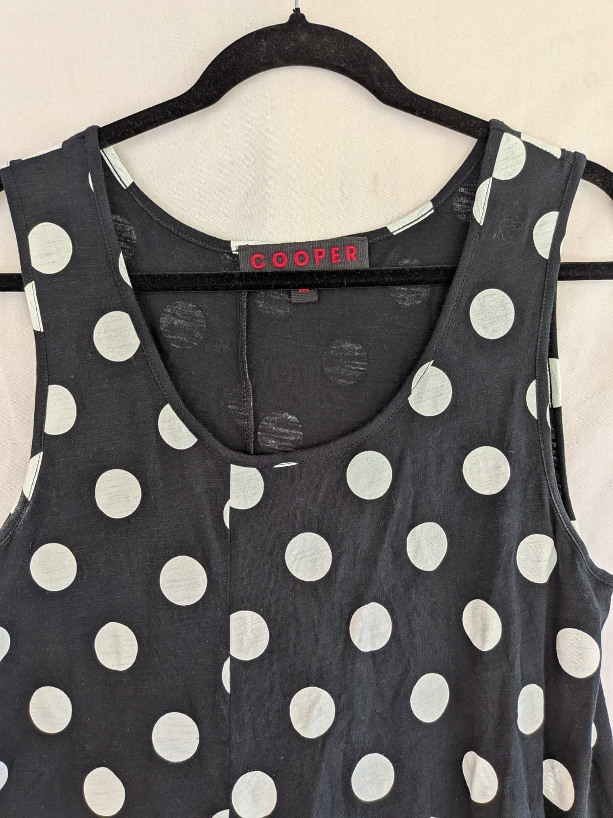 Cooper Driving Me Dotty Polka Dot Dress Black White Sleeveless Spring Size M — photo 4 of 8