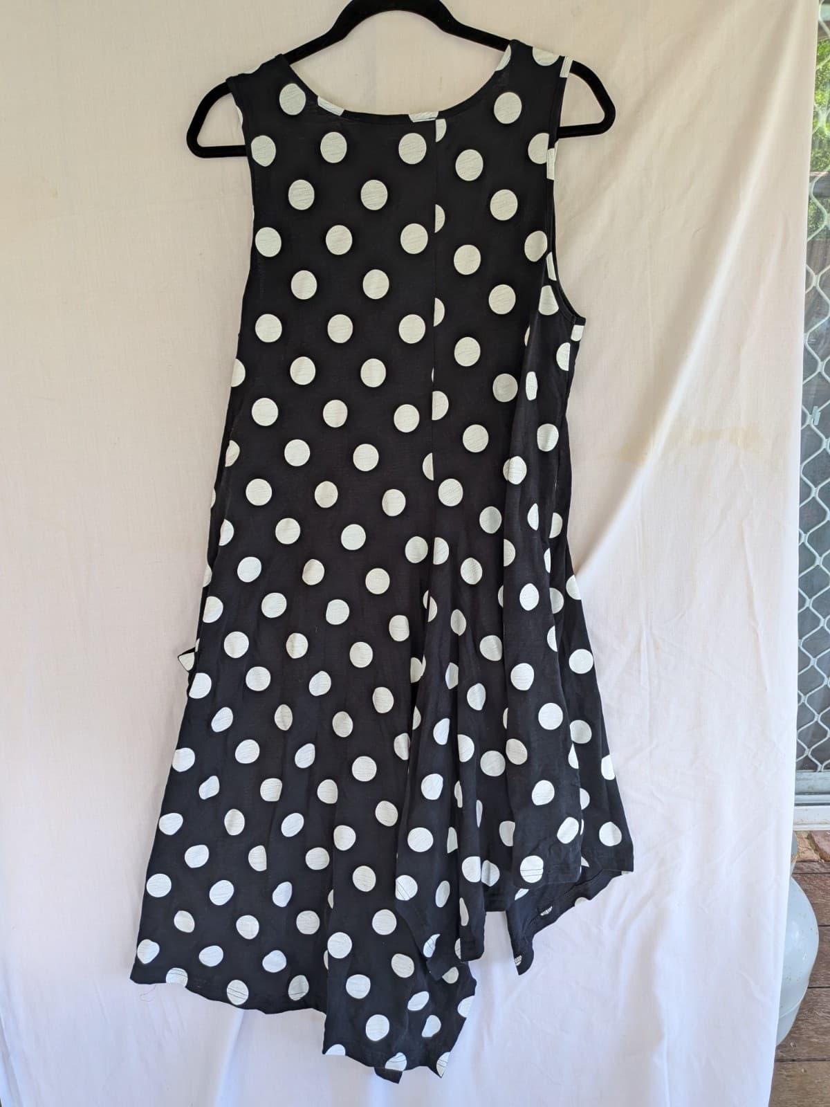 Cooper Driving Me Dotty Polka Dot Dress Black White Sleeveless Spring Size M — photo 8 of 8
