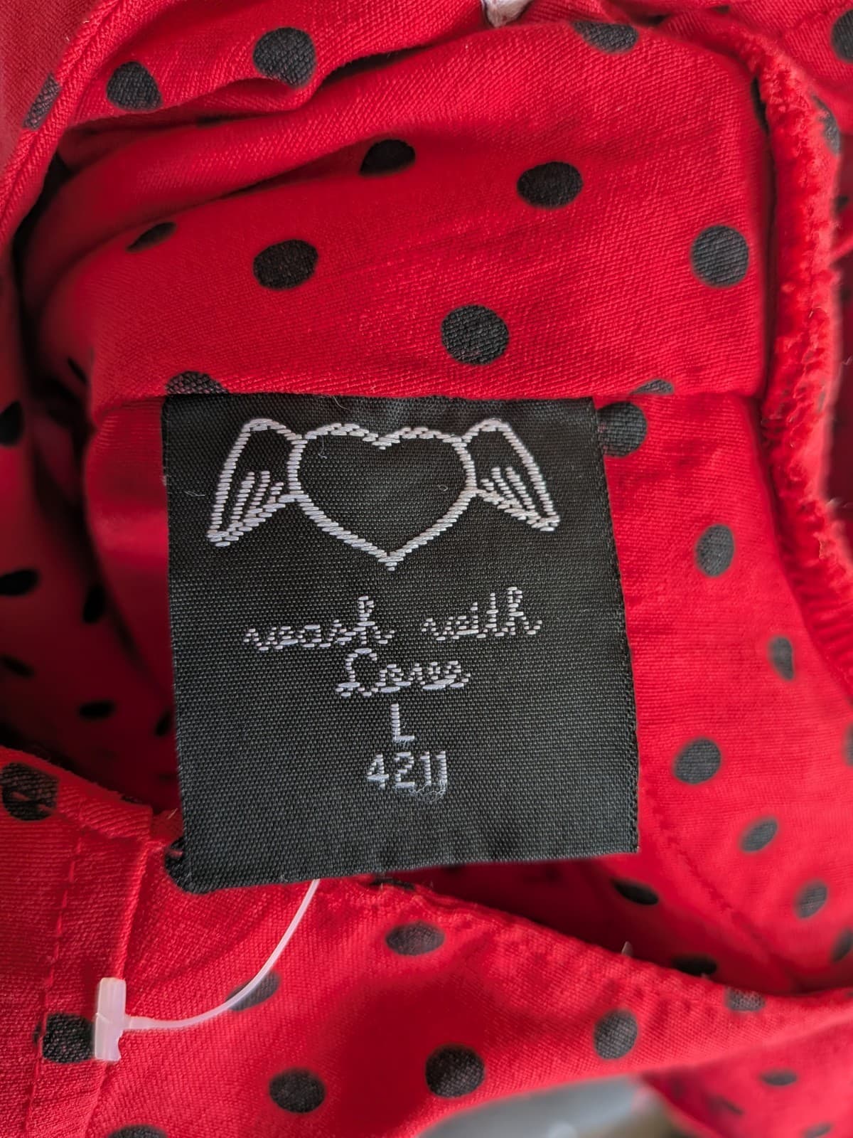 Hell Bunny Dress Red Black Retro Polka Dot Pin Up Rockabilly Size L AU 12 14 — photo 13 of 14