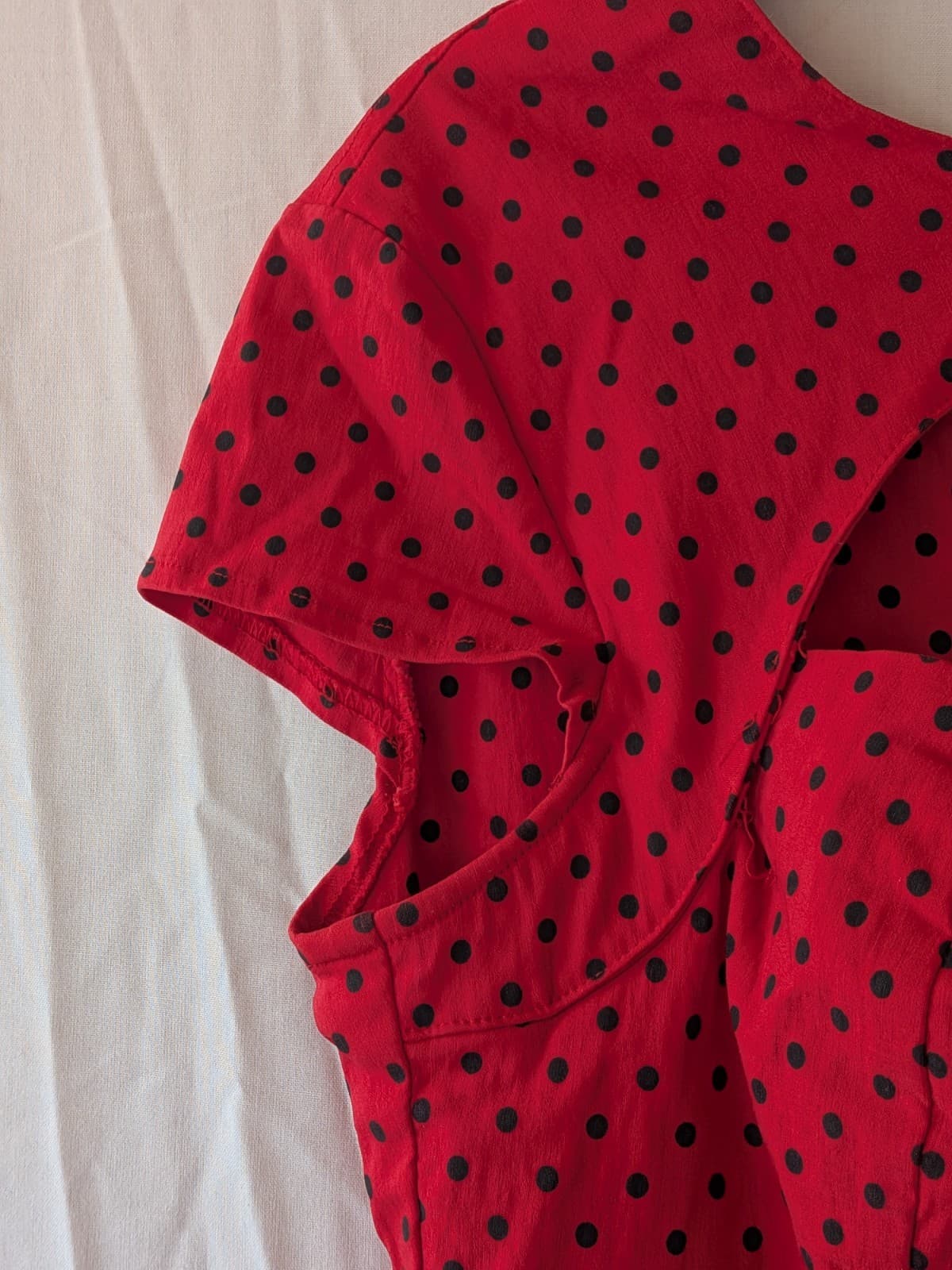 Hell Bunny Dress Red Black Retro Polka Dot Pin Up Rockabilly Size L AU 12 14 — photo 5 of 14