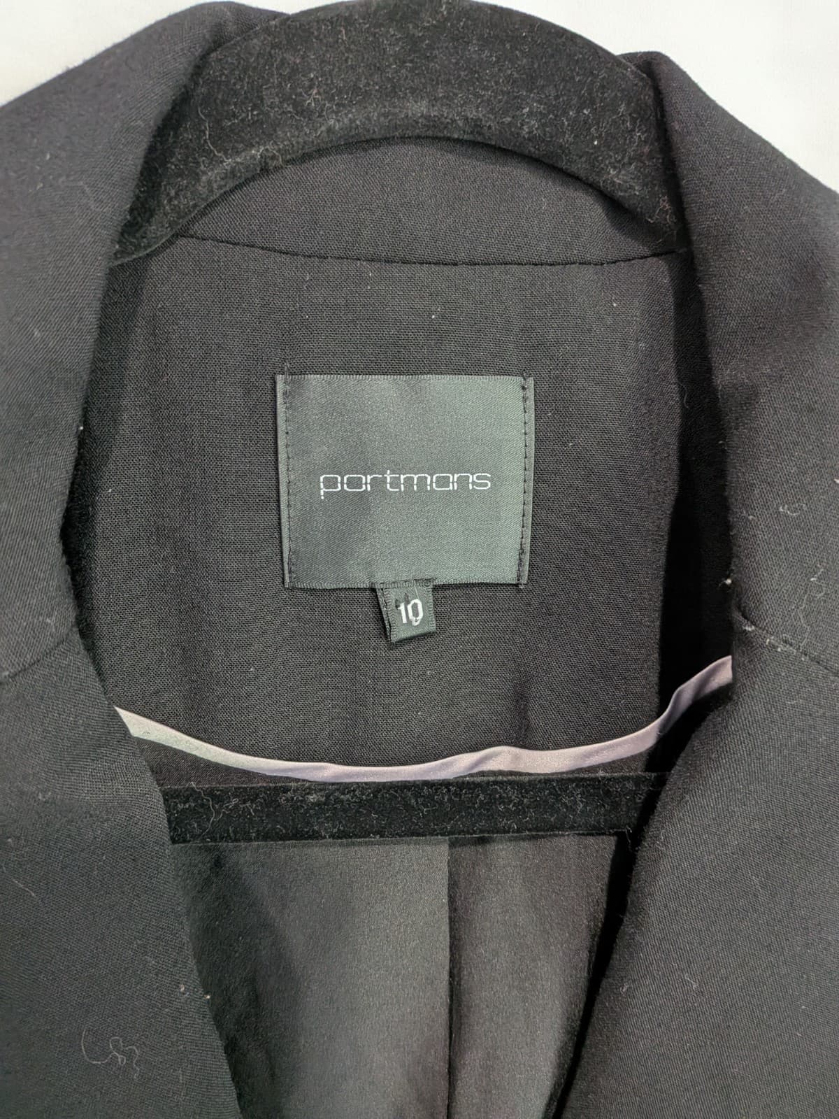 Portmans Black Corporate Blazer Jacket AUS 10 US 6 Stretch Office Work Career — photo 3 of 7