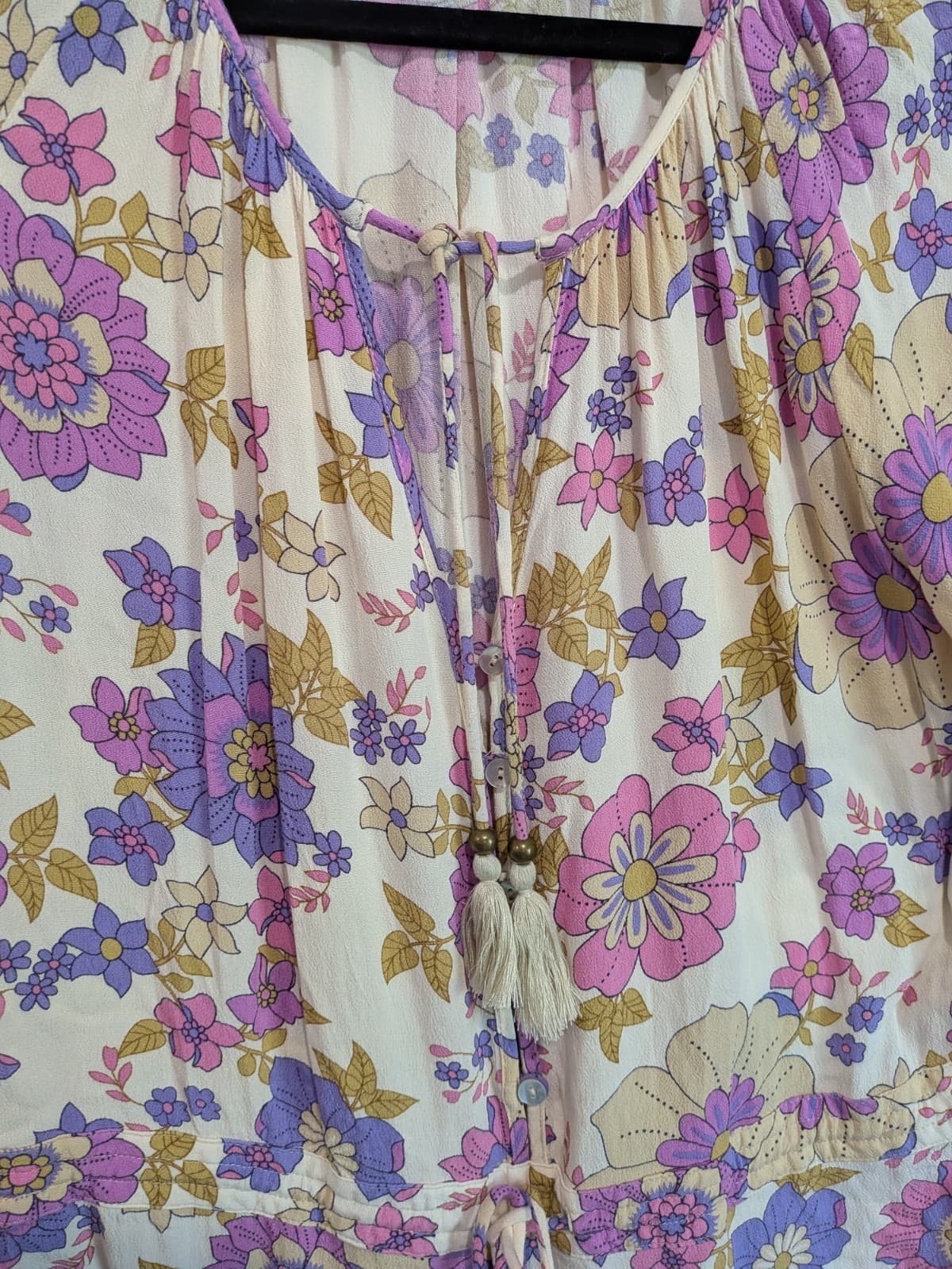 Spell The Gypsy Buttercup Meadow Romper Playsuit XS Boho Floral Festival Rayon — photo 7 of 14