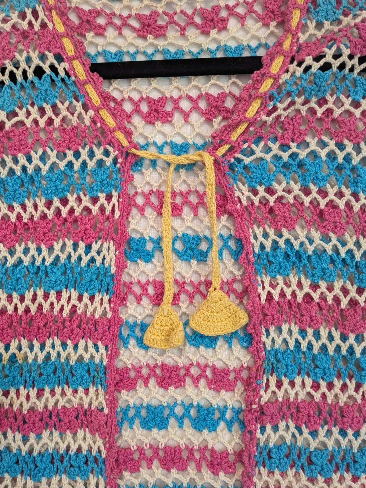 Mambo Goddess Crochet Cardigan Knit Top Size Aus L US L Weave Colourful Y2K — photo 4 of 11