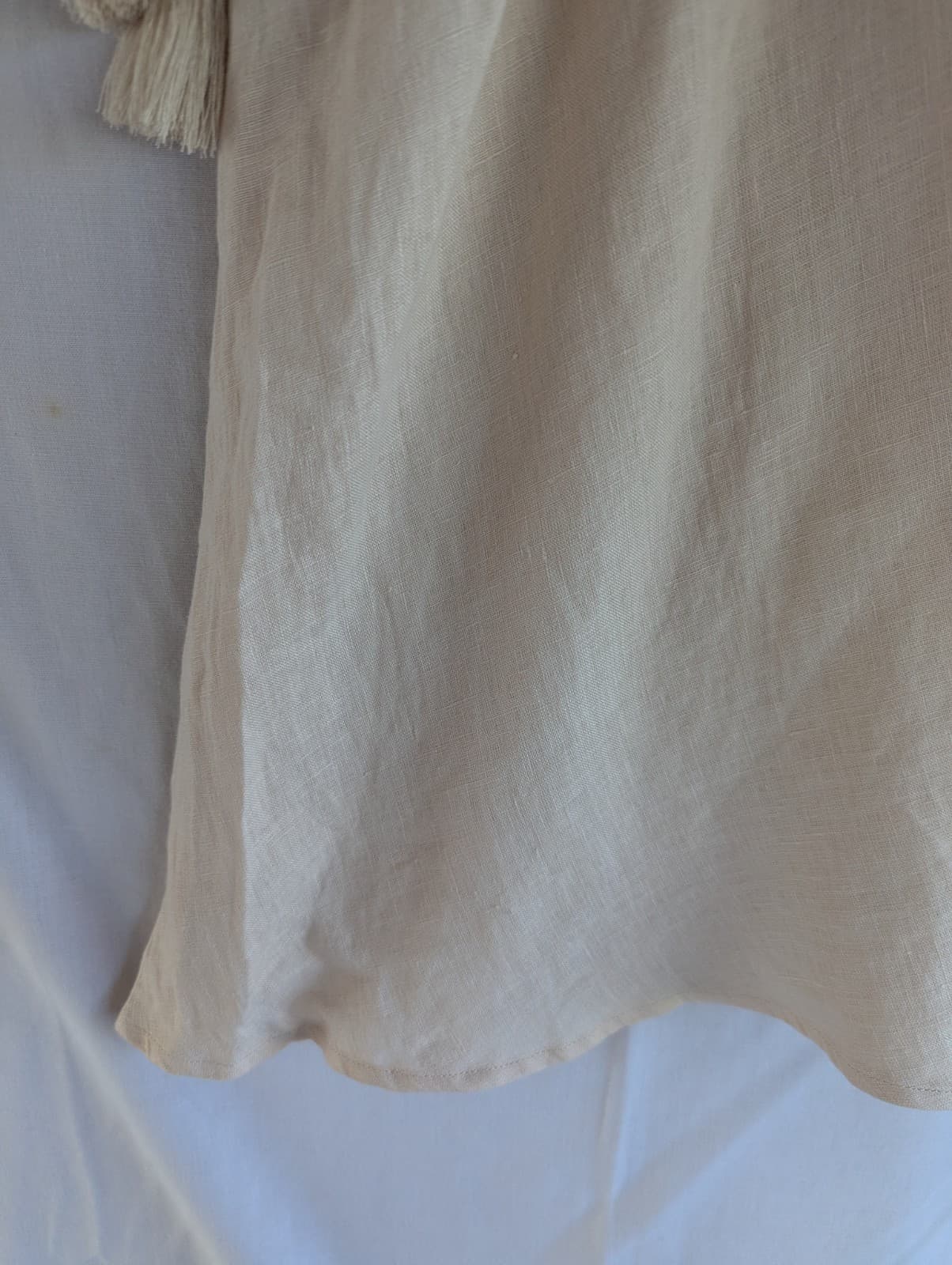 Spell & The Gypsy Dress Linen Mini White Boho Puff Resort Beach Size S AUS 8 10 — photo 6 of 13