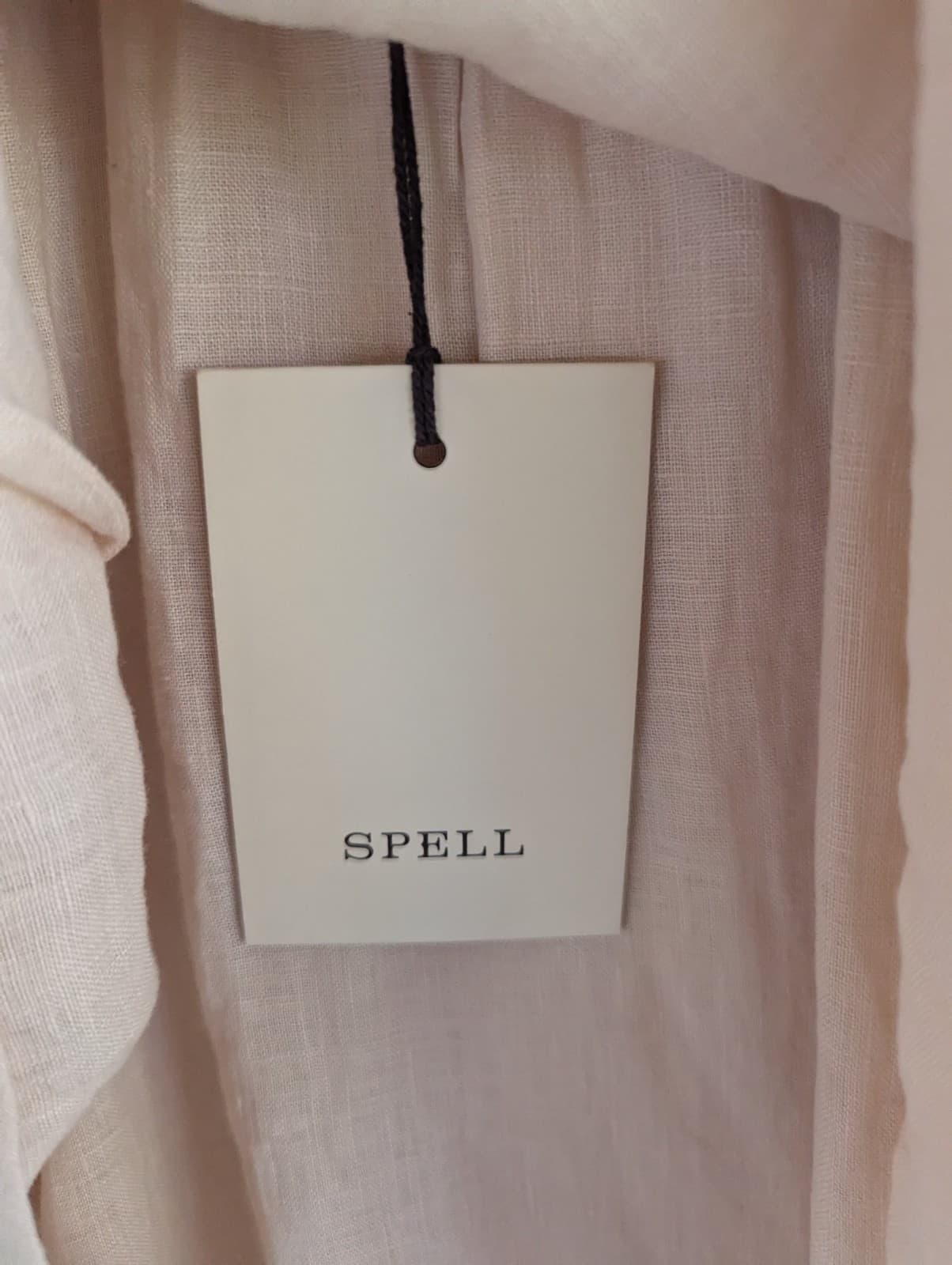Spell & The Gypsy Dress Linen Mini White Boho Puff Resort Beach Size S AUS 8 10 — photo 9 of 13