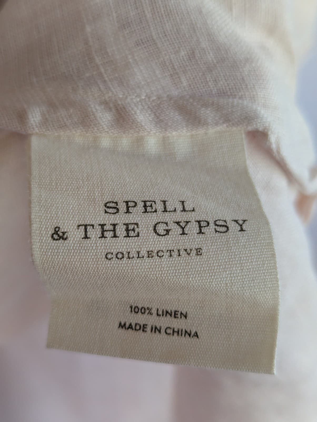Spell & The Gypsy Dress Linen Mini White Boho Puff Resort Beach Size S AUS 8 10 — photo 10 of 13