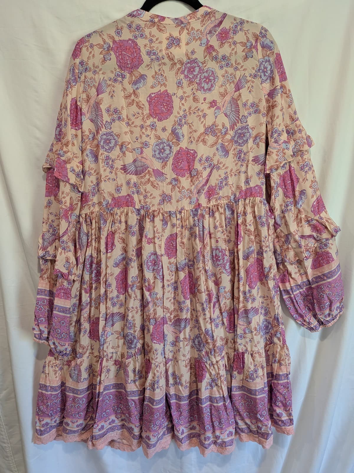 Dreamcatcher Boho Mini Dress Pink Floral Cottagecore Beach AUS 10 Festival NWT — photo 12 of 13