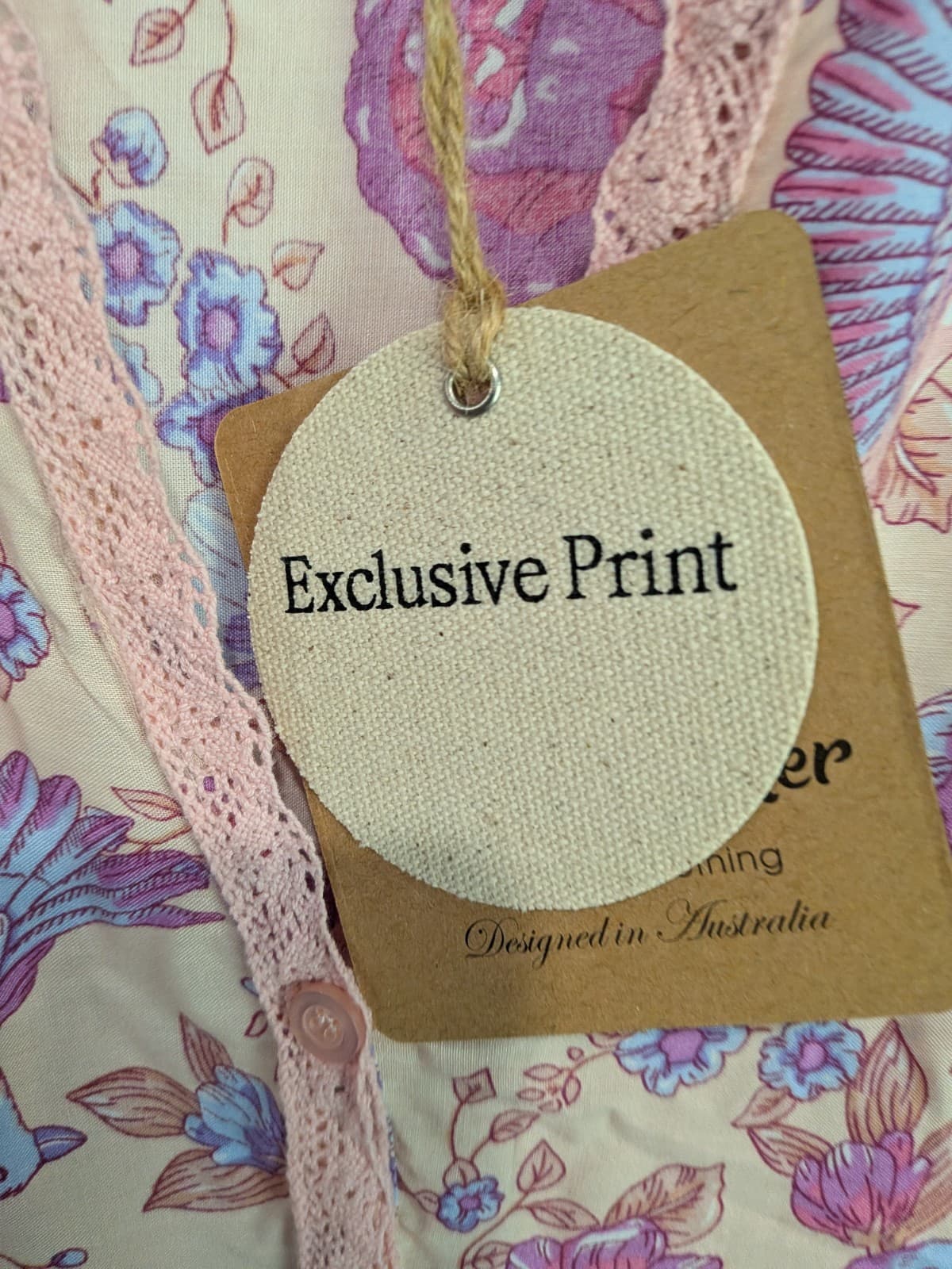 Dreamcatcher Boho Mini Dress Pink Floral Cottagecore Beach AUS 10 Festival NWT — photo 8 of 13