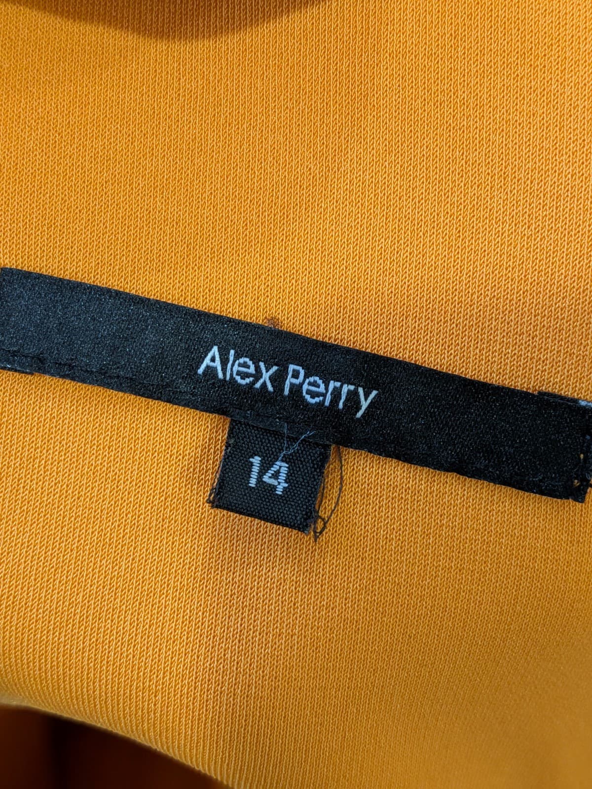Alex Perry Dress AU 14 Mustard Lace Colour Block Midi Pencil Cocktail Occasion — photo 10 of 10