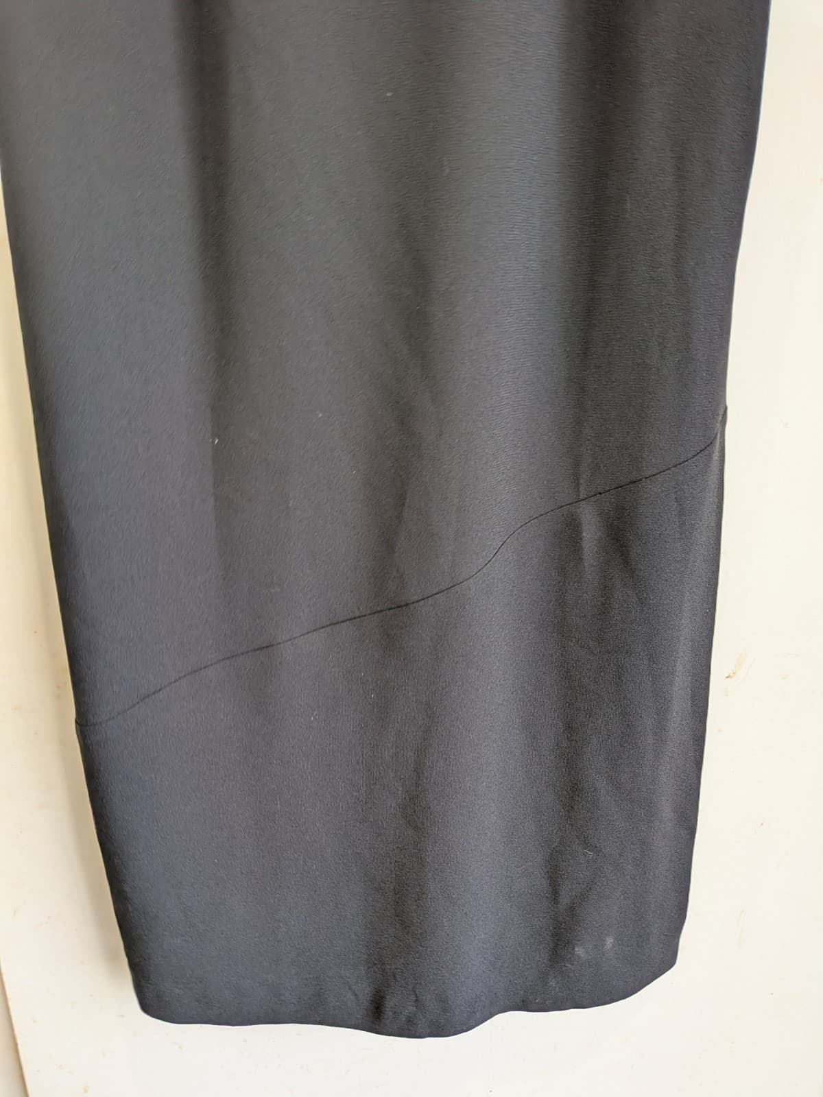 Vintage Cue Black Maxi Dress AU 14 Sleeveless Side Split Made in Australia — photo 5 of 12