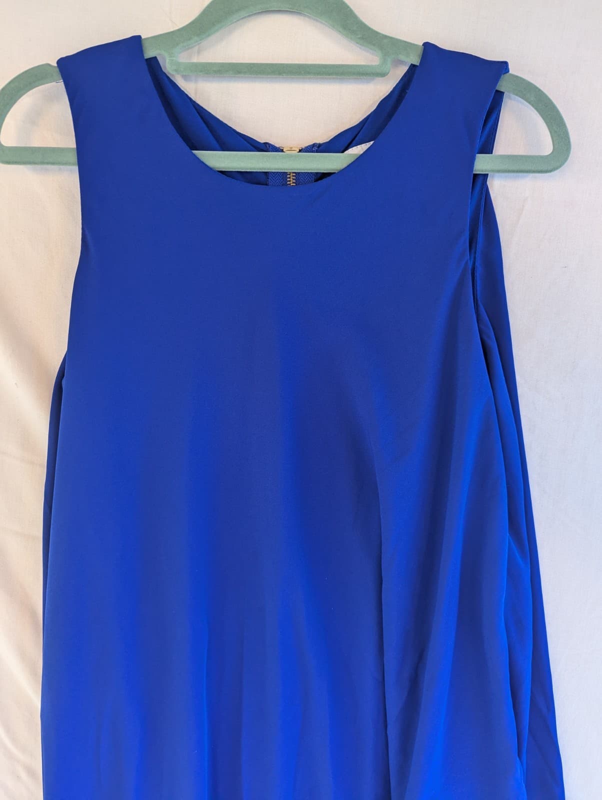 Joseph Ribkoff Royal Blue Cape Overlay Dress Size 8 Cocktail Formal Floppy — photo 4 of 9
