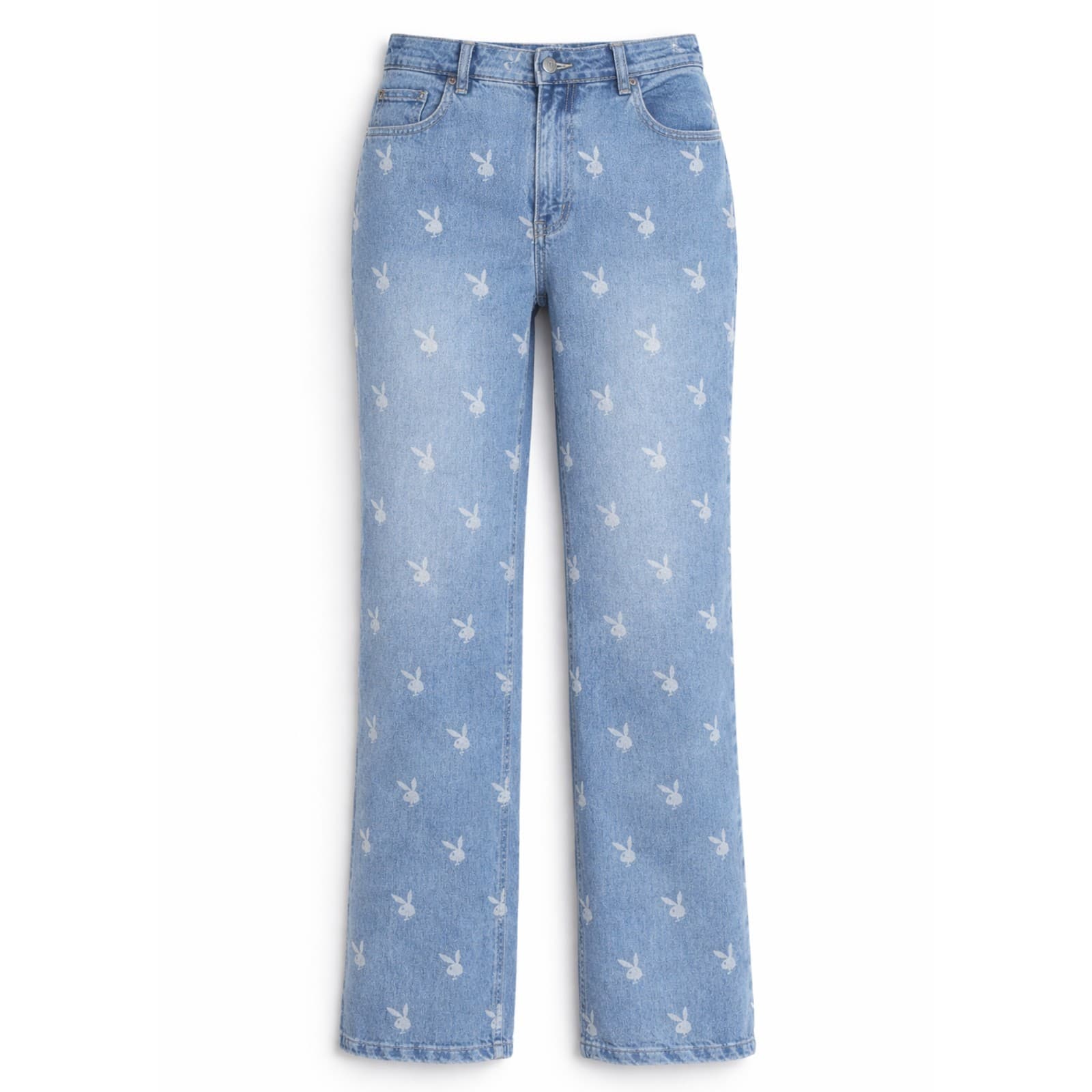Playboy Y2K Bunny Logo Jeans Straight Leg Denim Blue Size 10 — photo 1 of 10