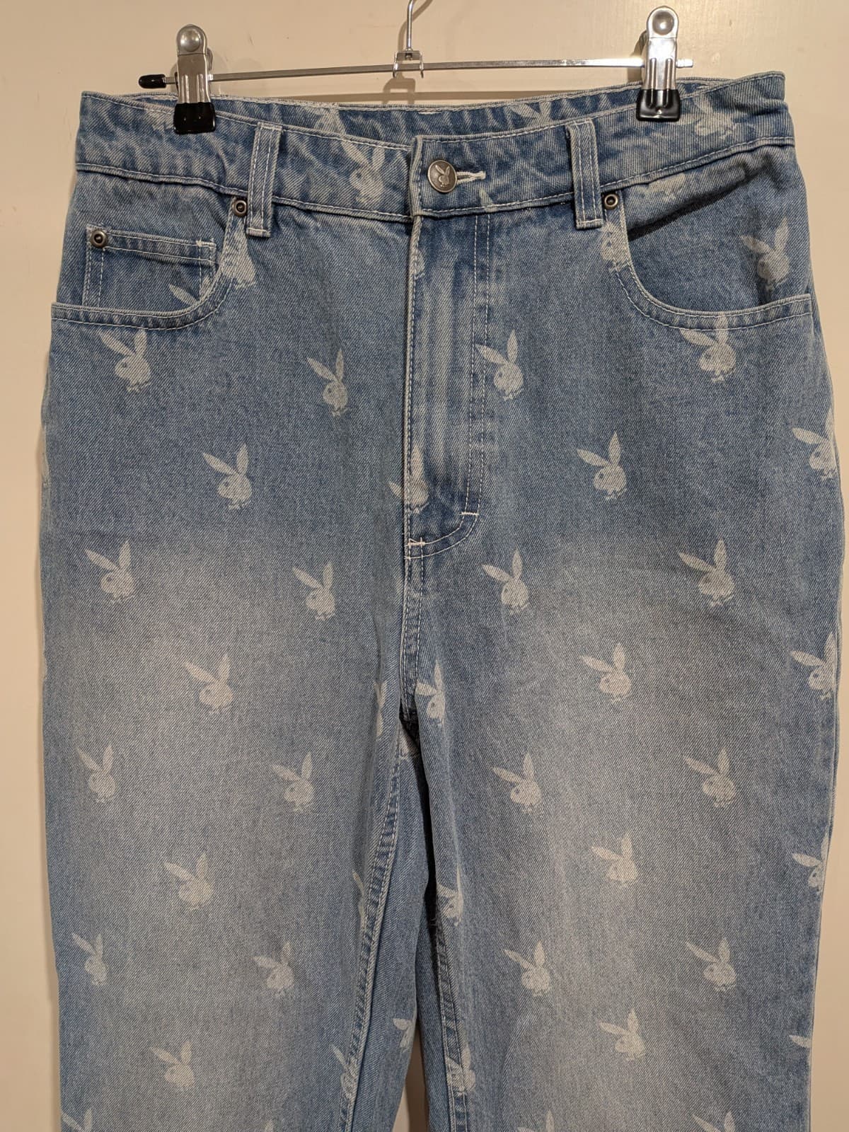 Playboy Y2K Bunny Logo Jeans Straight Leg Denim Blue Size 10 — photo 4 of 10