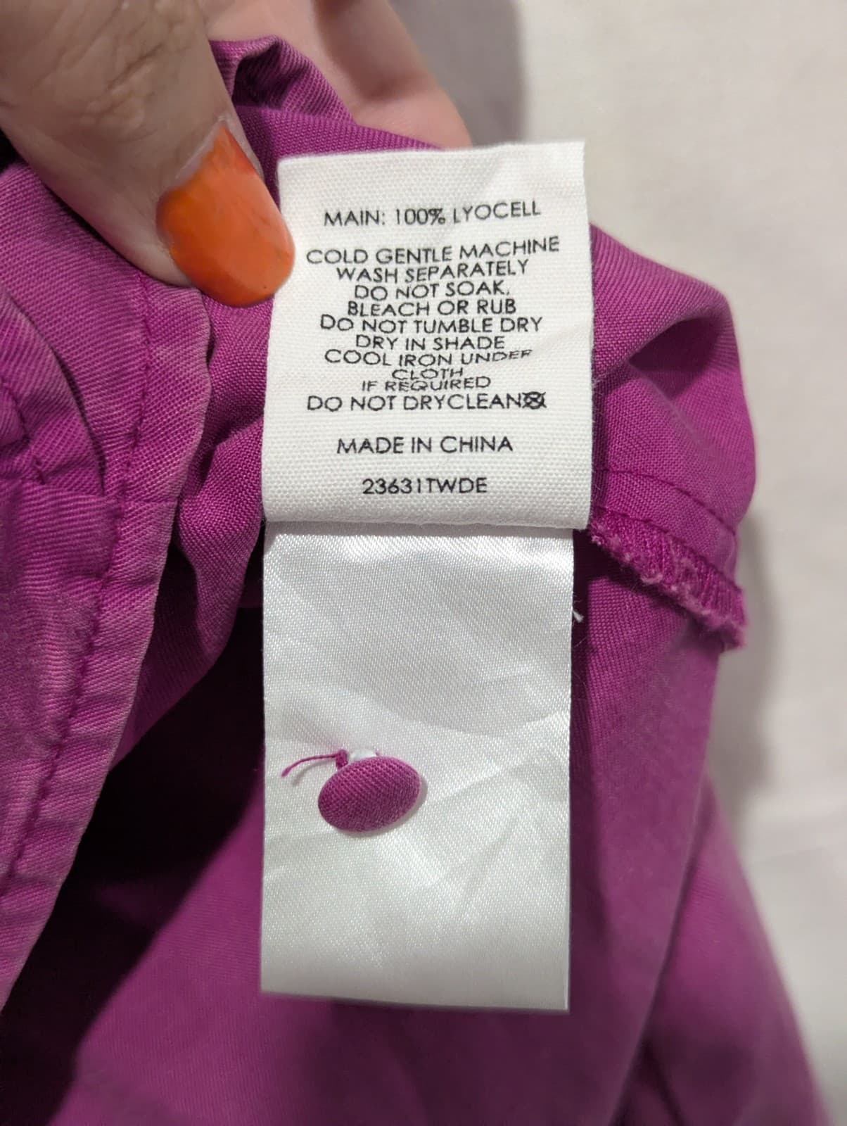 Decjuba Top Purple Lyocell Long Sleeve Ruffle Front Blouse Size Aus 12 — photo 8 of 11