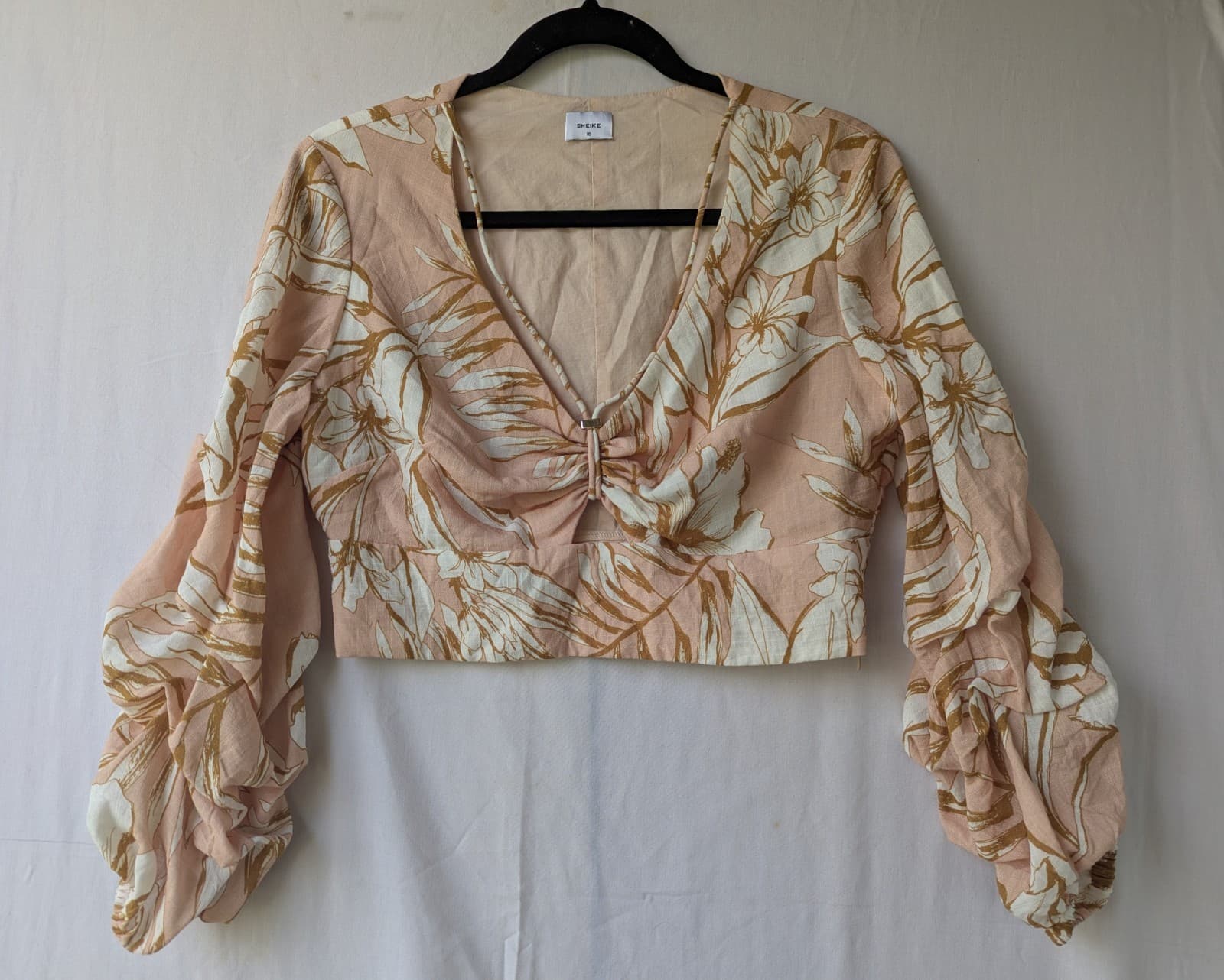 Sheike Top Floral Balloon Sleeve Crop Blouse Festival Size AUS 10 US 6 — photo 3 of 11
