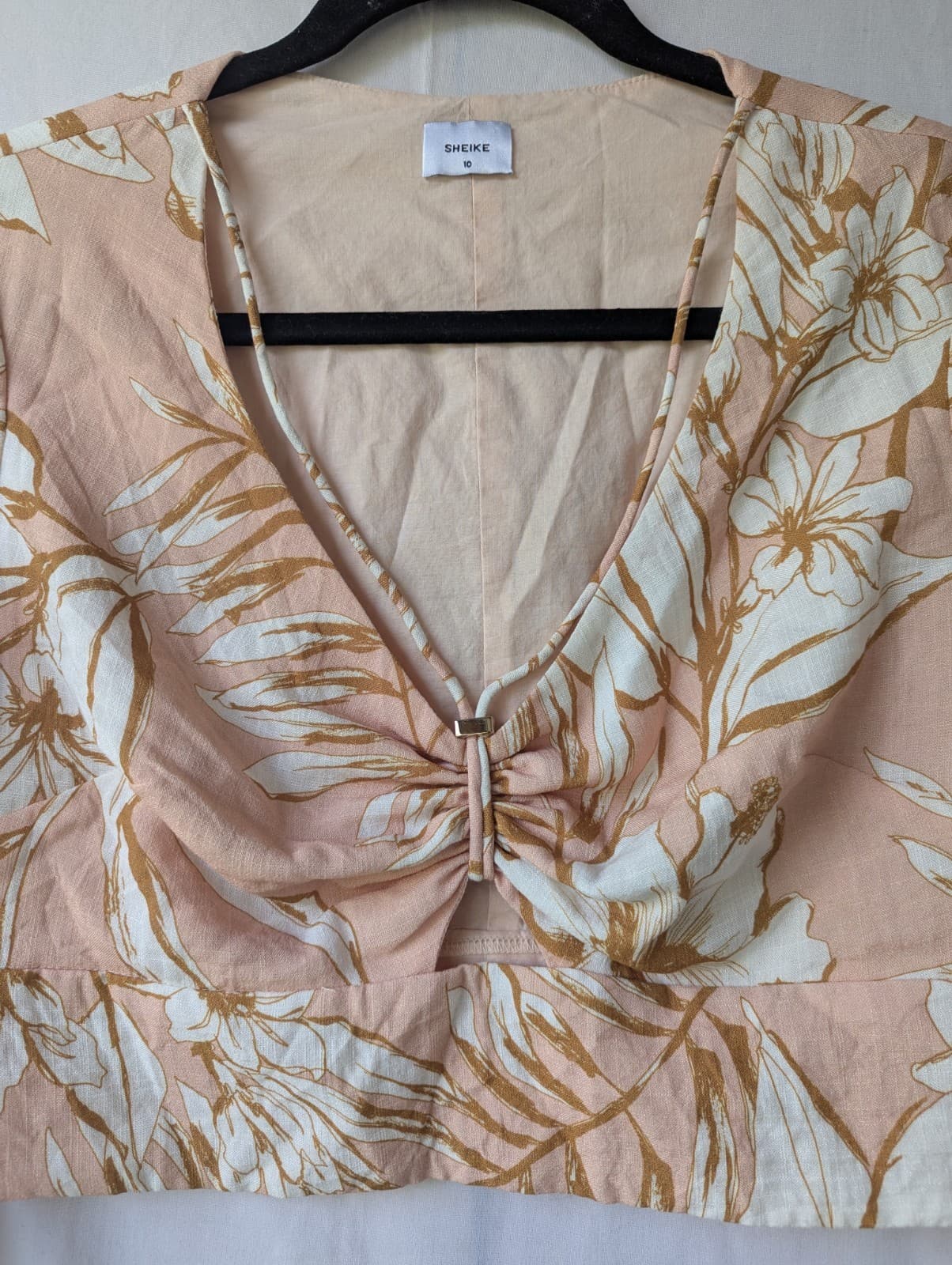 Sheike Top Floral Balloon Sleeve Crop Blouse Festival Size AUS 10 US 6 — photo 5 of 11