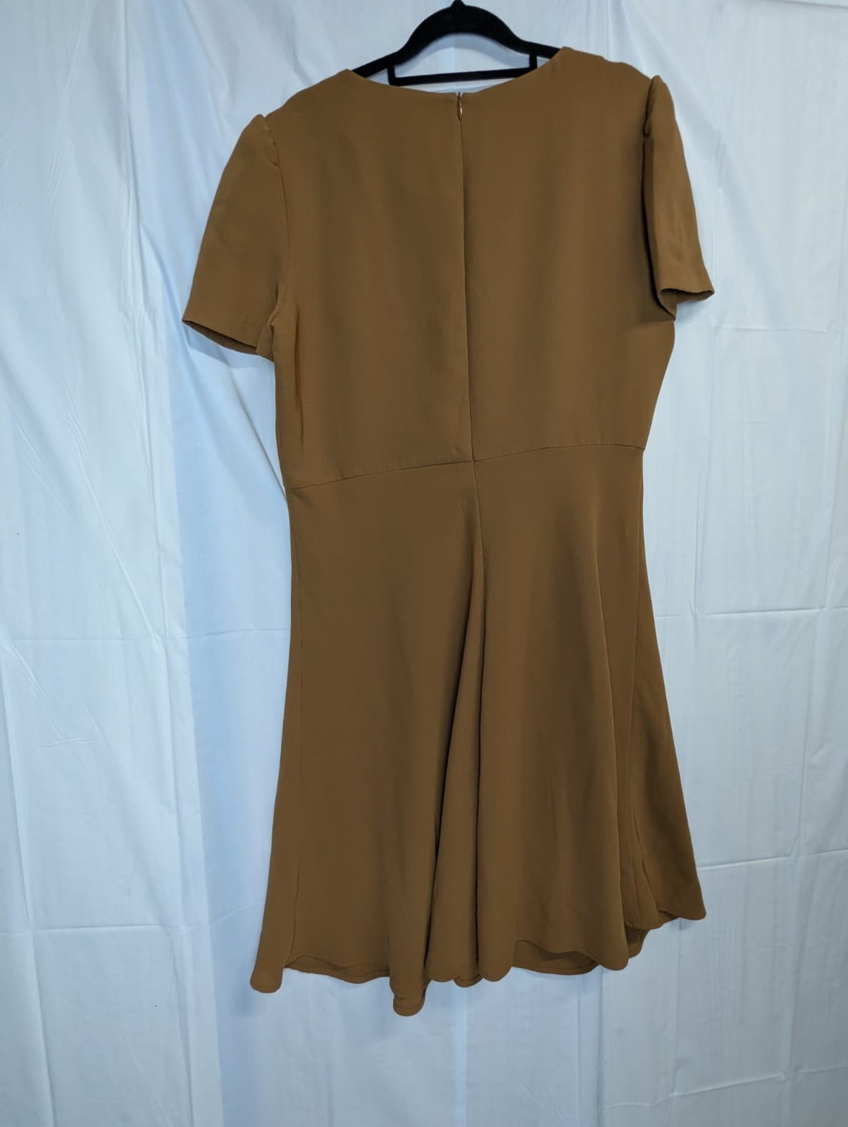 Veronika Maine Dress Tan Yellow Flowy Fit Flare Corporate Work Size Aus 16 US 12 — photo 6 of 7