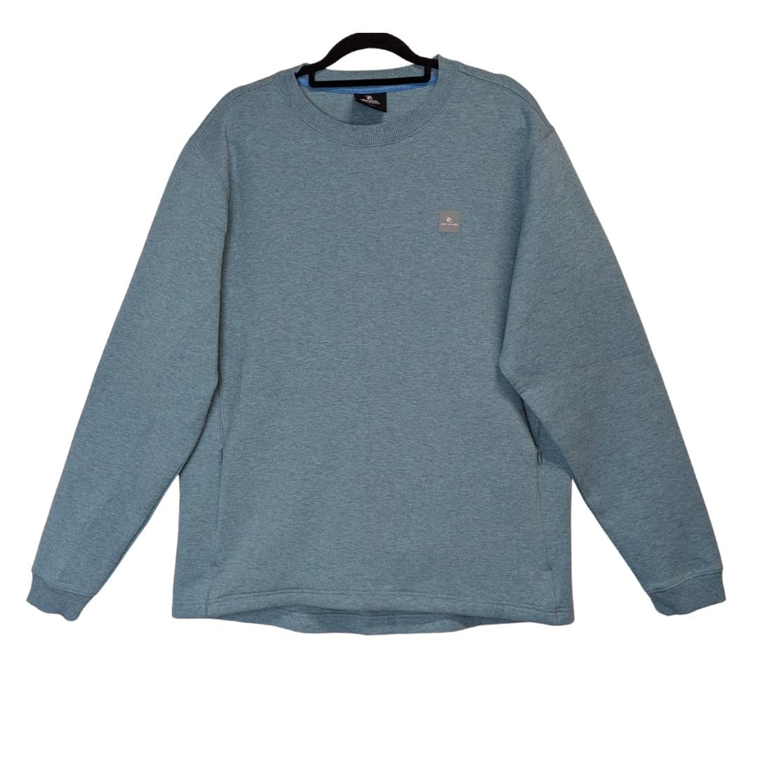 Ripcurl Jumper Vaporcool Crewneck Sweater Size M Mineral Blue Marle Fleece — photo 2 of 12