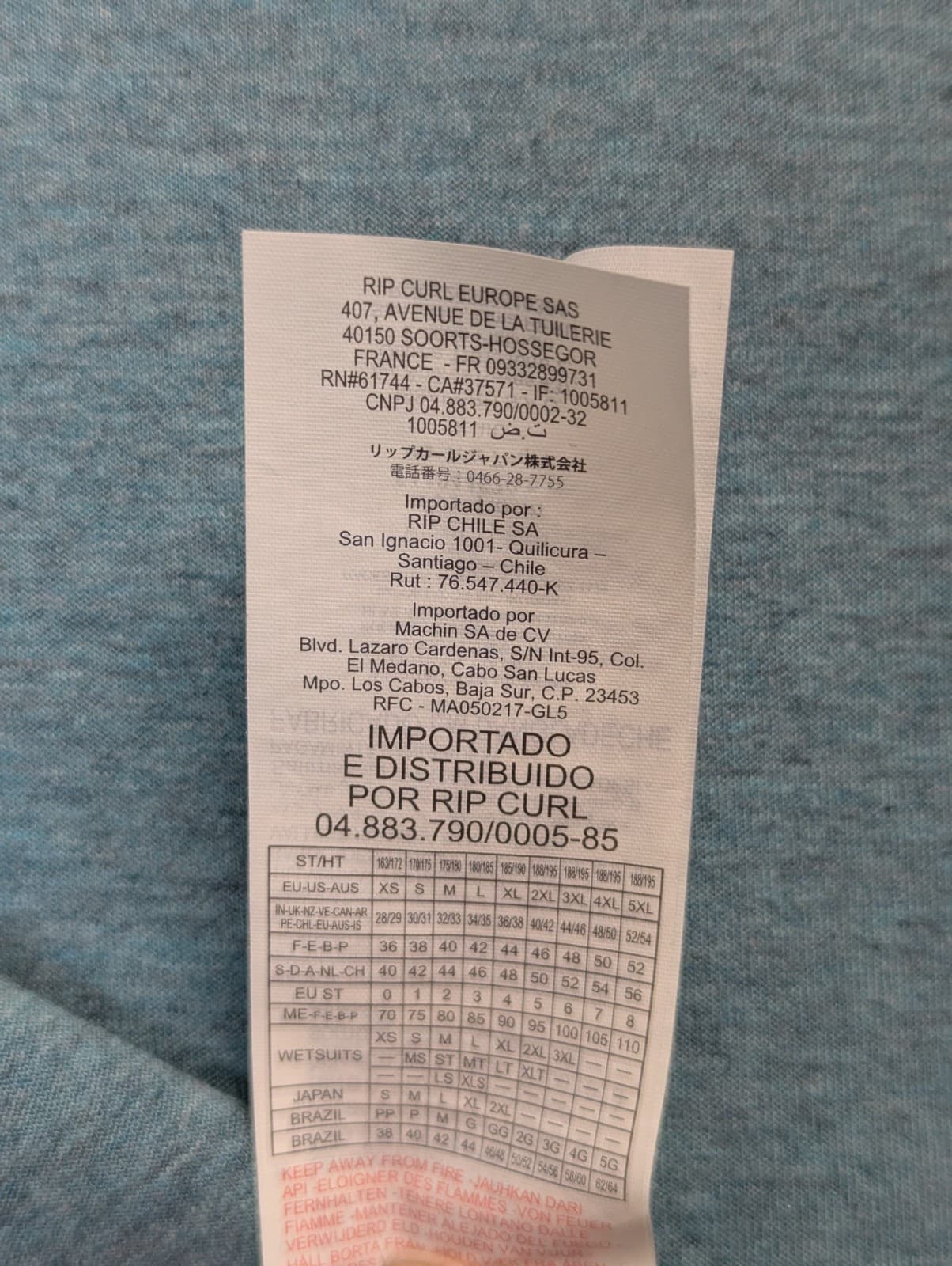 Ripcurl Jumper Vaporcool Crewneck Sweater Size M Mineral Blue Marle Fleece — photo 10 of 12