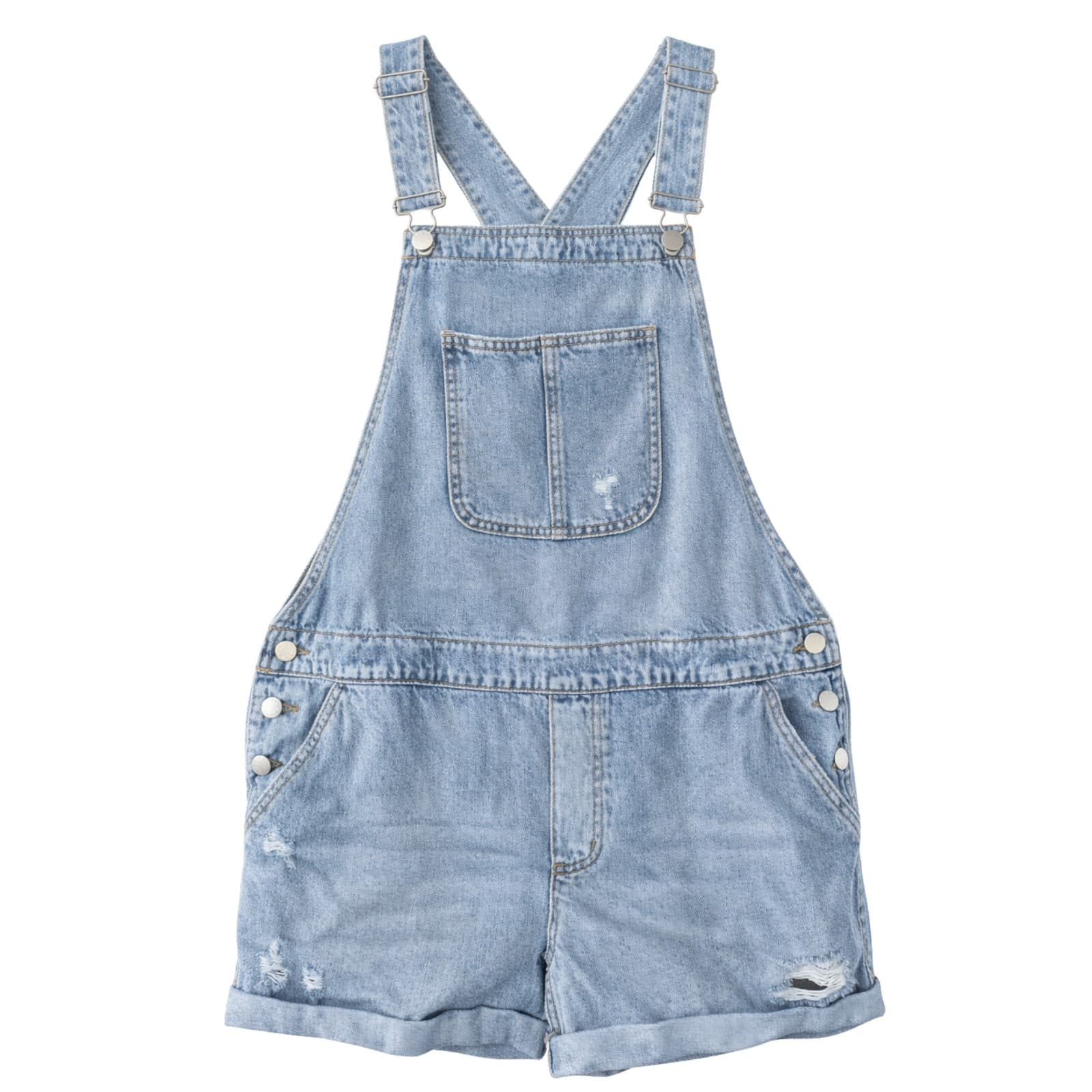 Decjuba Denim Dungarees Size 16 Blue Short Overalls Bib Adjustable Cotton NWT — photo 1 of 9