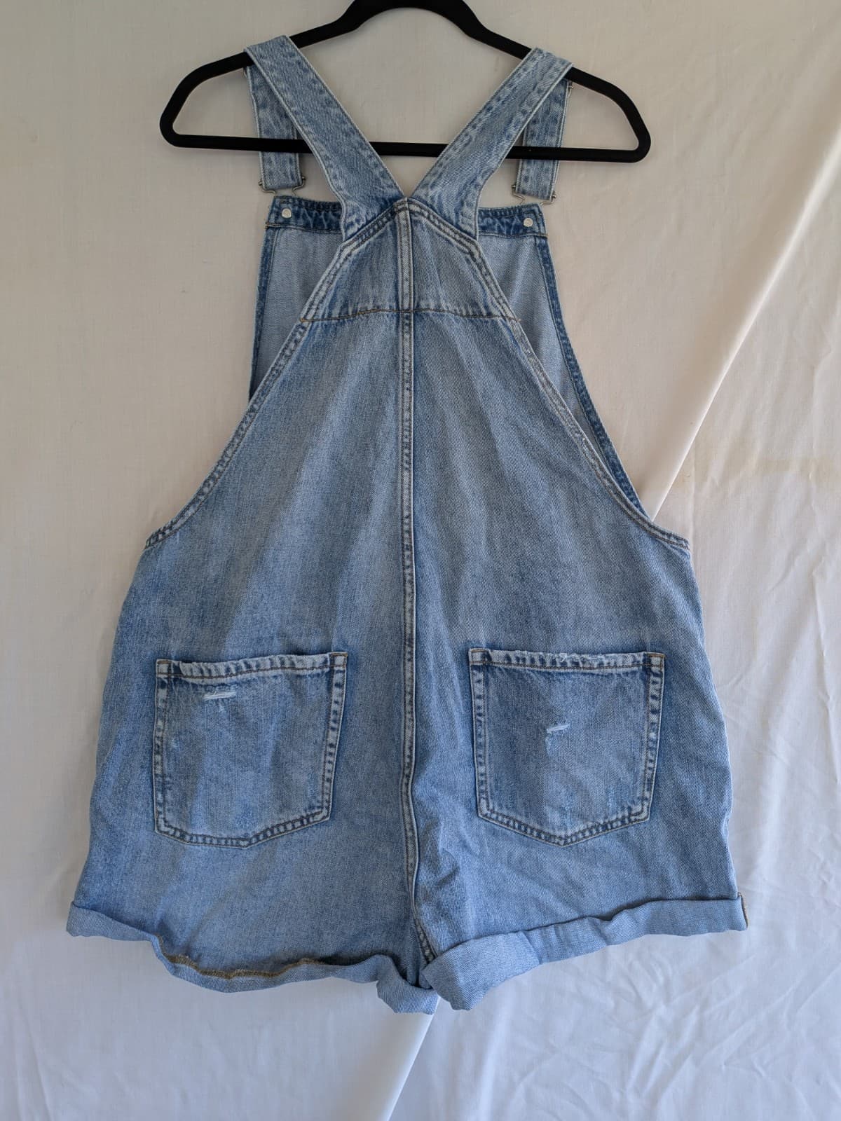Decjuba Denim Dungarees Size 16 Blue Short Overalls Bib Adjustable Cotton NWT — photo 6 of 9