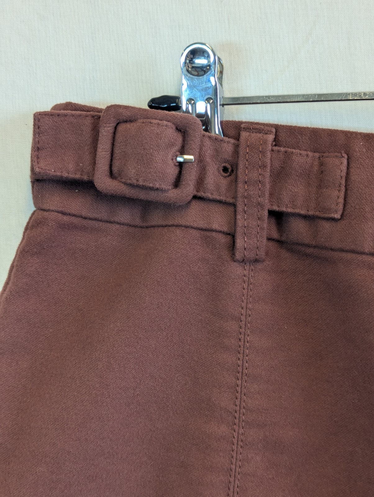 Laura Ashley Shirt Brown Cotton A-Line Belted Waist Pockets Size AUS 10 US 6 — photo 5 of 8