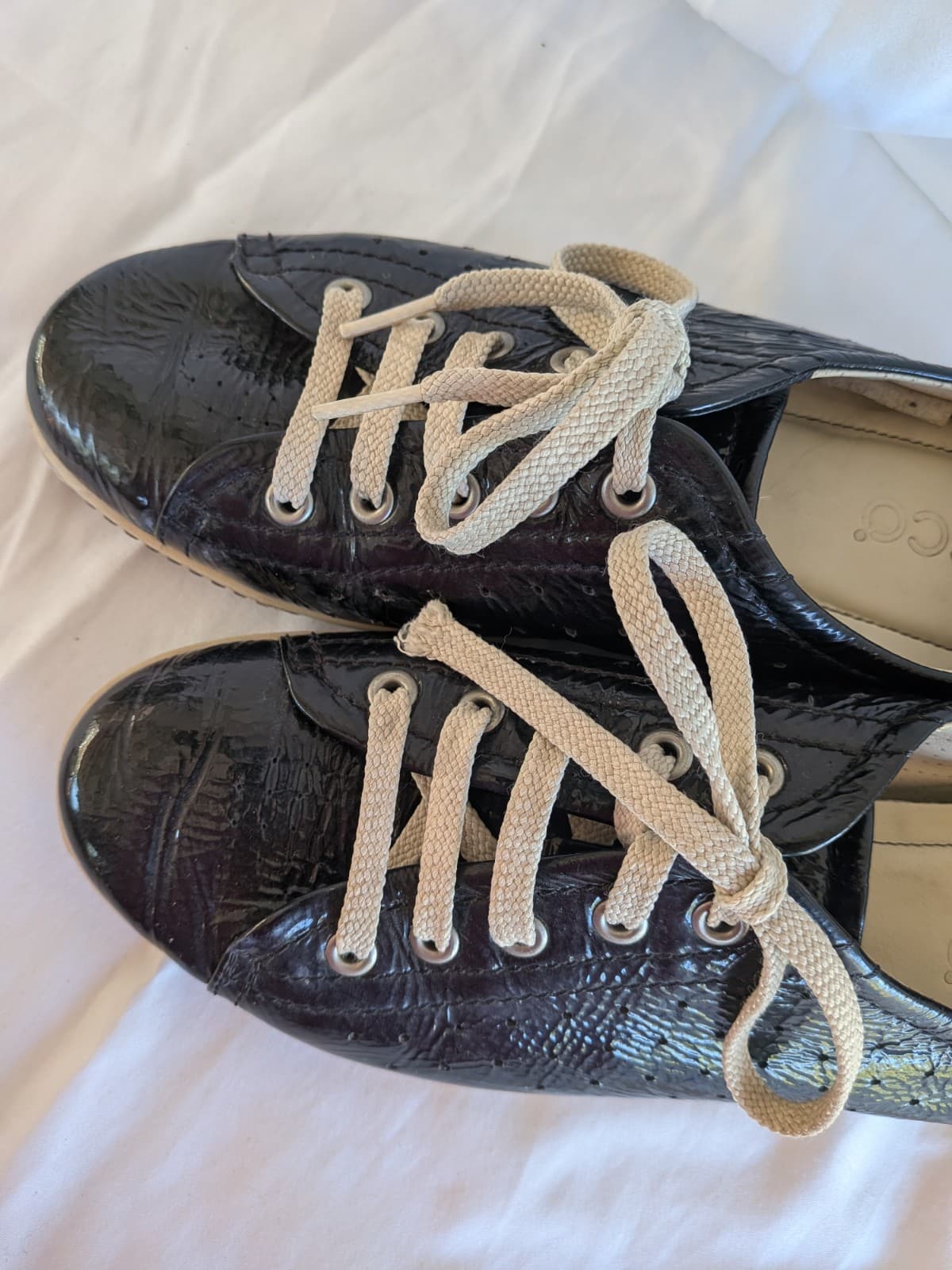 ECCO Womens Leather Lace Up Shoes Size EU 38 Black Casual Comfort Walking — photo 8 of 11