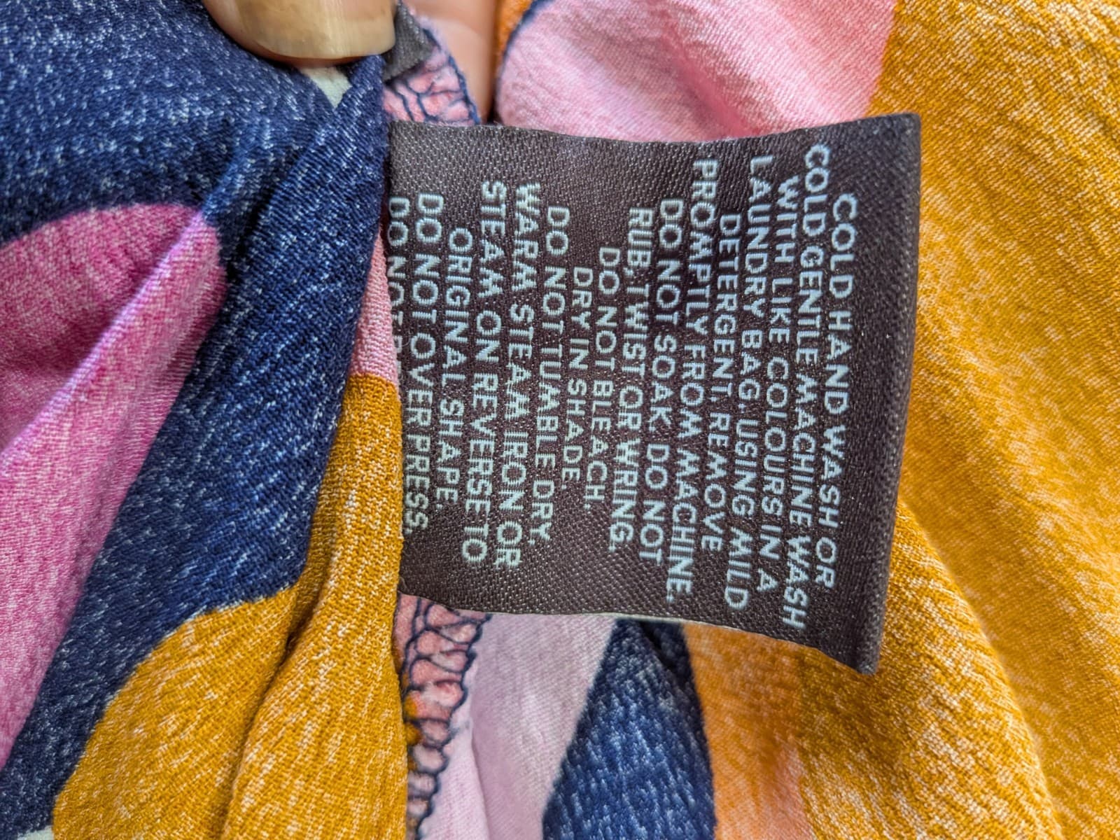 Mister Zimi Maxi Dress Size 16 Pink Orange Floral Viscose — photo 10 of 10