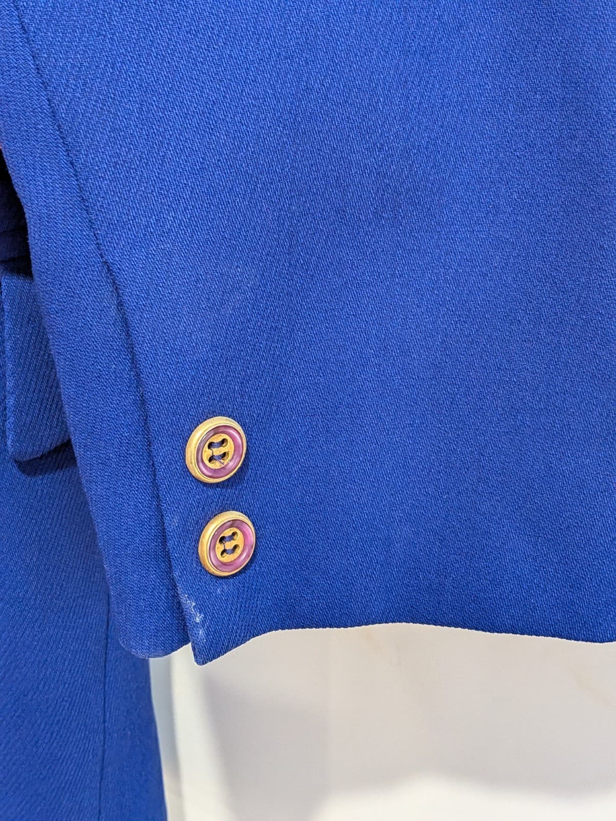 Vintage Perri Cutten Pure Wool Blue Blazer Jacket Size 10 Made In Australia — photo 8 of 9