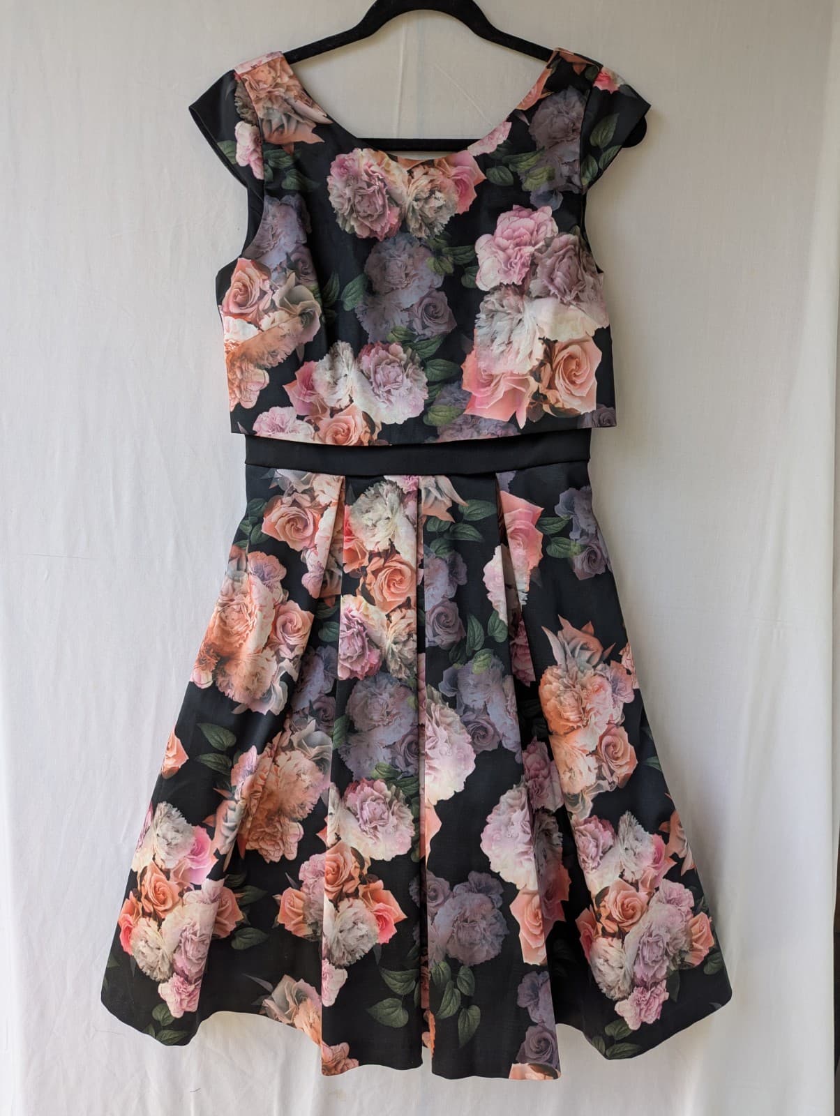 Review Dress Size 10 Aus 6 Us Floral Fit Flare Tulle Lined Party Dress Pockets — photo 2 of 12