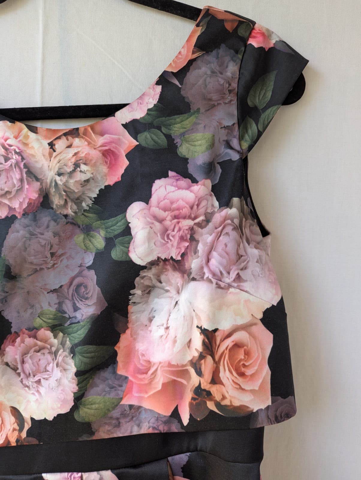 Review Dress Size 10 Aus 6 Us Floral Fit Flare Tulle Lined Party Dress Pockets — photo 6 of 12