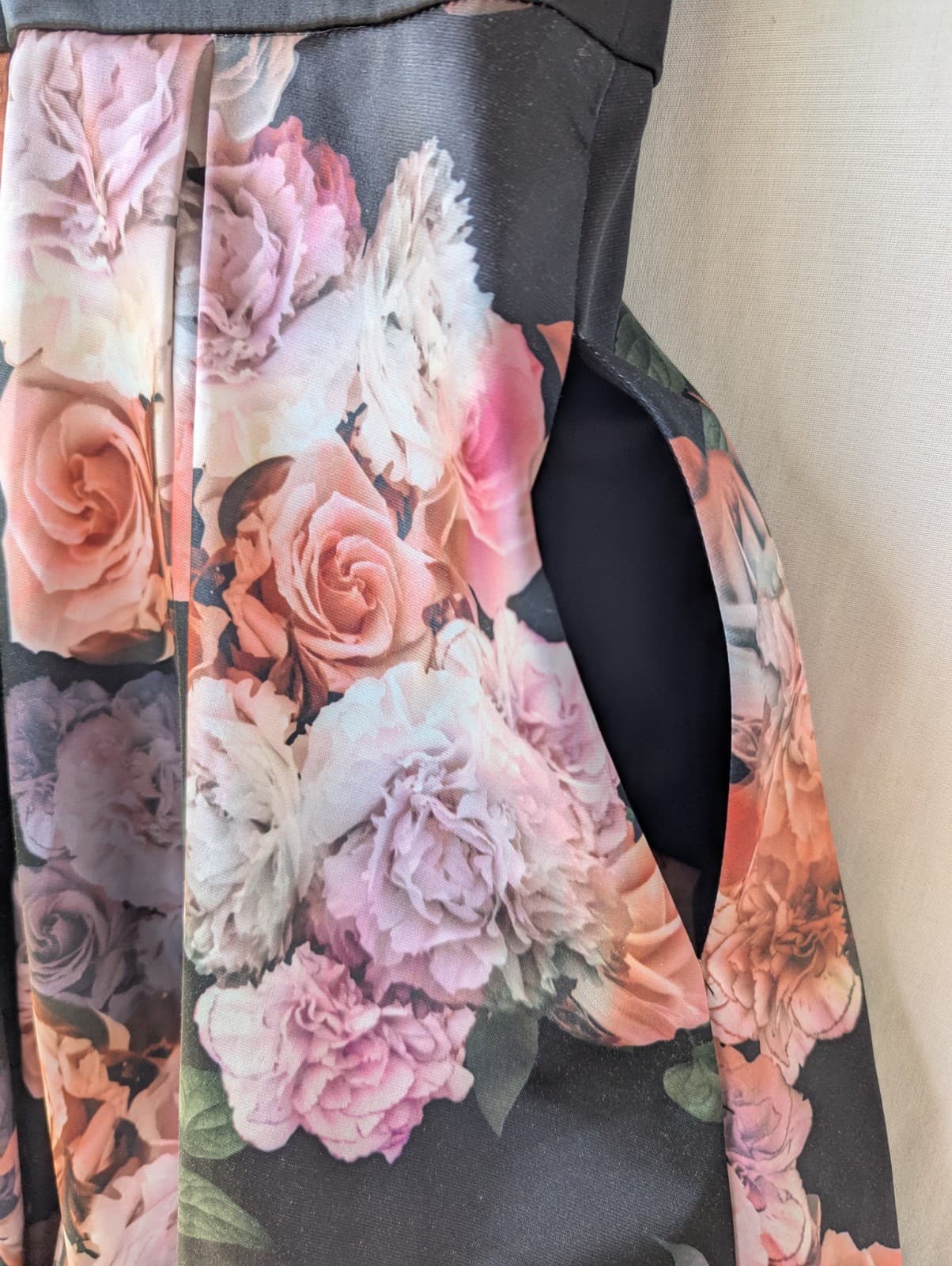 Review Dress Size 10 Aus 6 Us Floral Fit Flare Tulle Lined Party Dress Pockets — photo 7 of 12