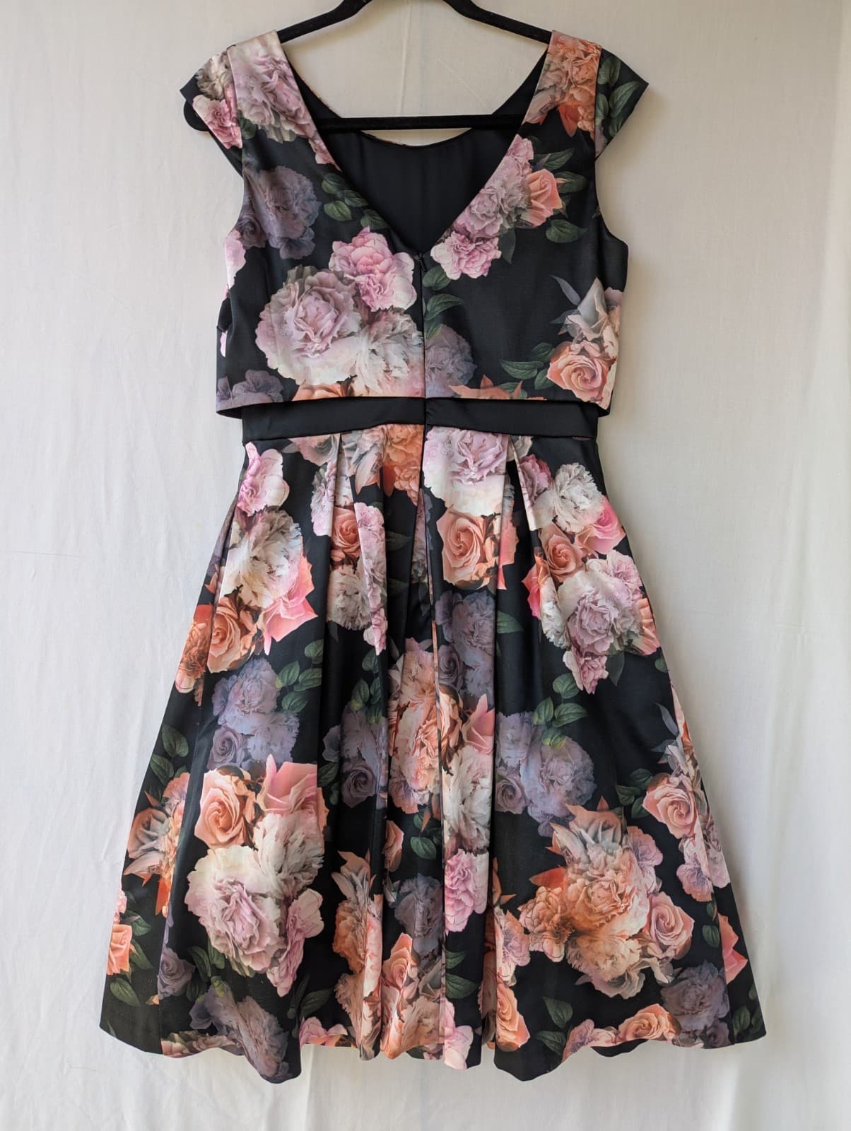 Review Dress Size 10 Aus 6 Us Floral Fit Flare Tulle Lined Party Dress Pockets — photo 8 of 12