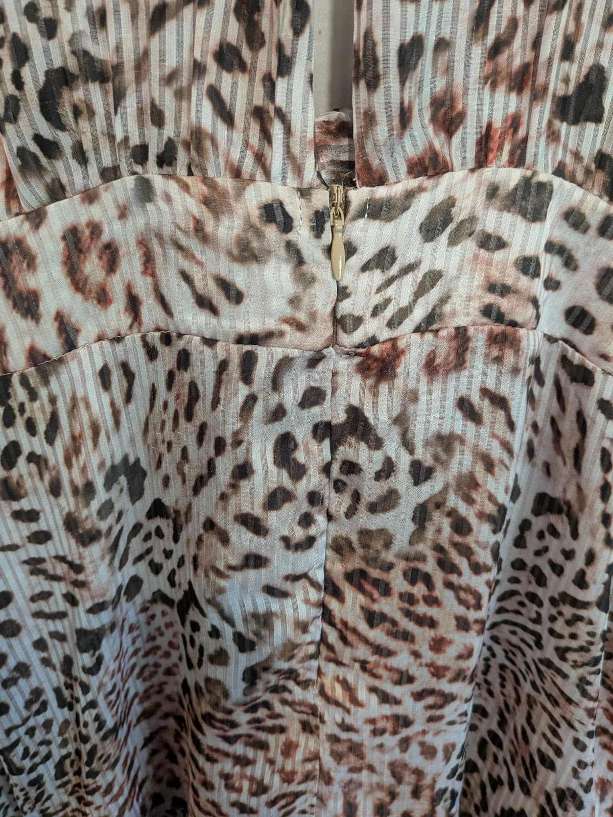 Sheike Leopard Print Mini Dress Size AU 10 US 6 Tie Front Ruffle Party Cocktail — photo 11 of 12