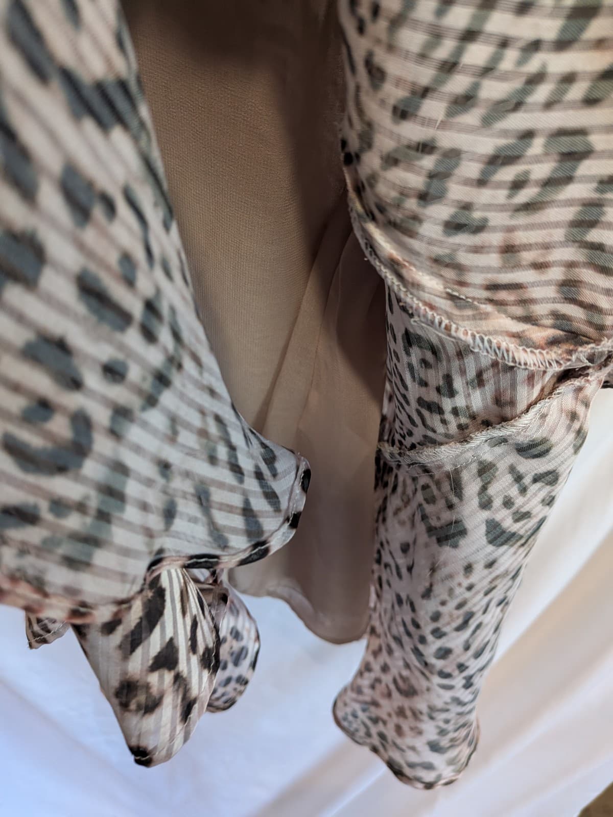 Sheike Leopard Print Mini Dress Size AU 10 US 6 Tie Front Ruffle Party Cocktail — photo 8 of 12