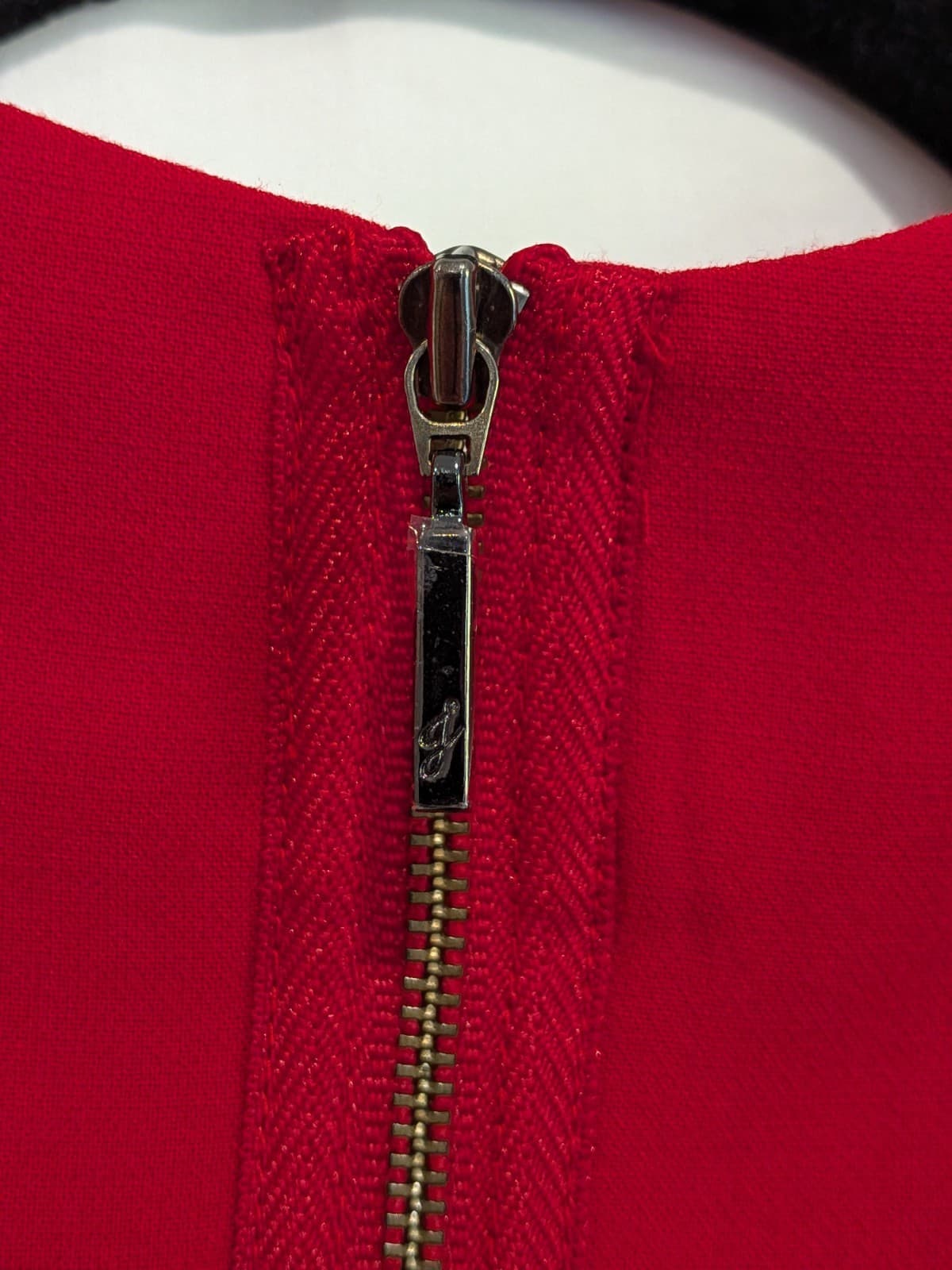 Jasper Conran Red Fit Flare Midi Dress AU 12 Belted Corporate Occasion — photo 13 of 13