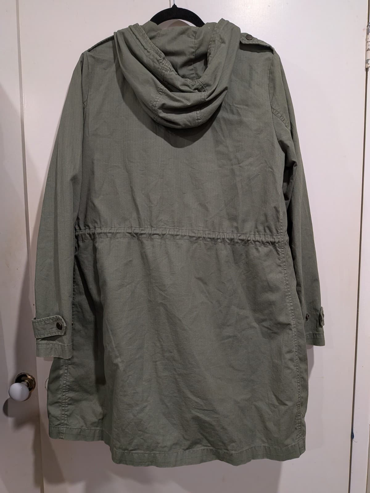 Witchery Khaki Utility Parka Jacket Size 12 Hooded Coat — photo 11 of 11