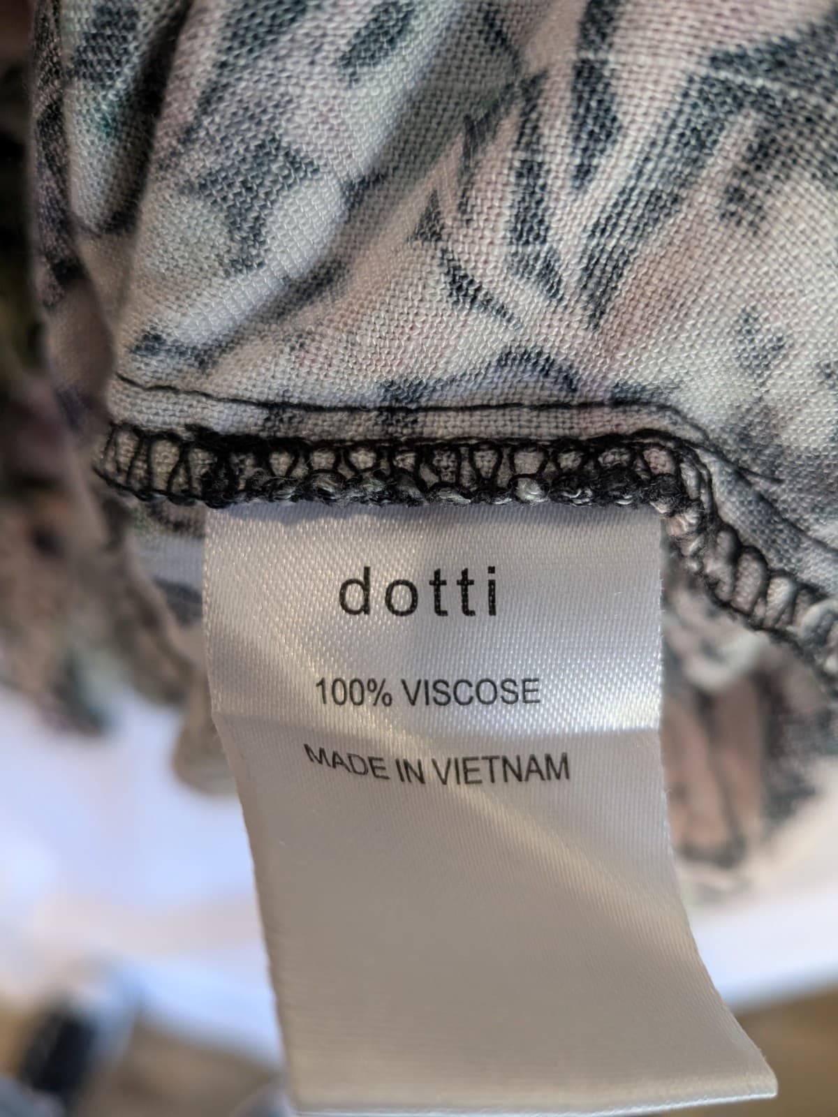 Dotti Floral Mini Dress Size 14 Black Pink Boho Smock Pocket Short Sleeve — photo 9 of 12