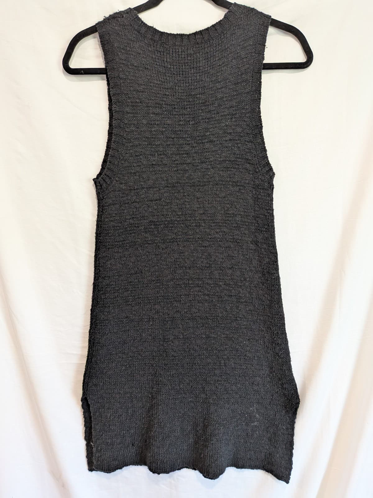 Country Road Knit Mini Dress XXS Black Wool Alpaca Sleeveless Winter Shift — photo 9 of 9