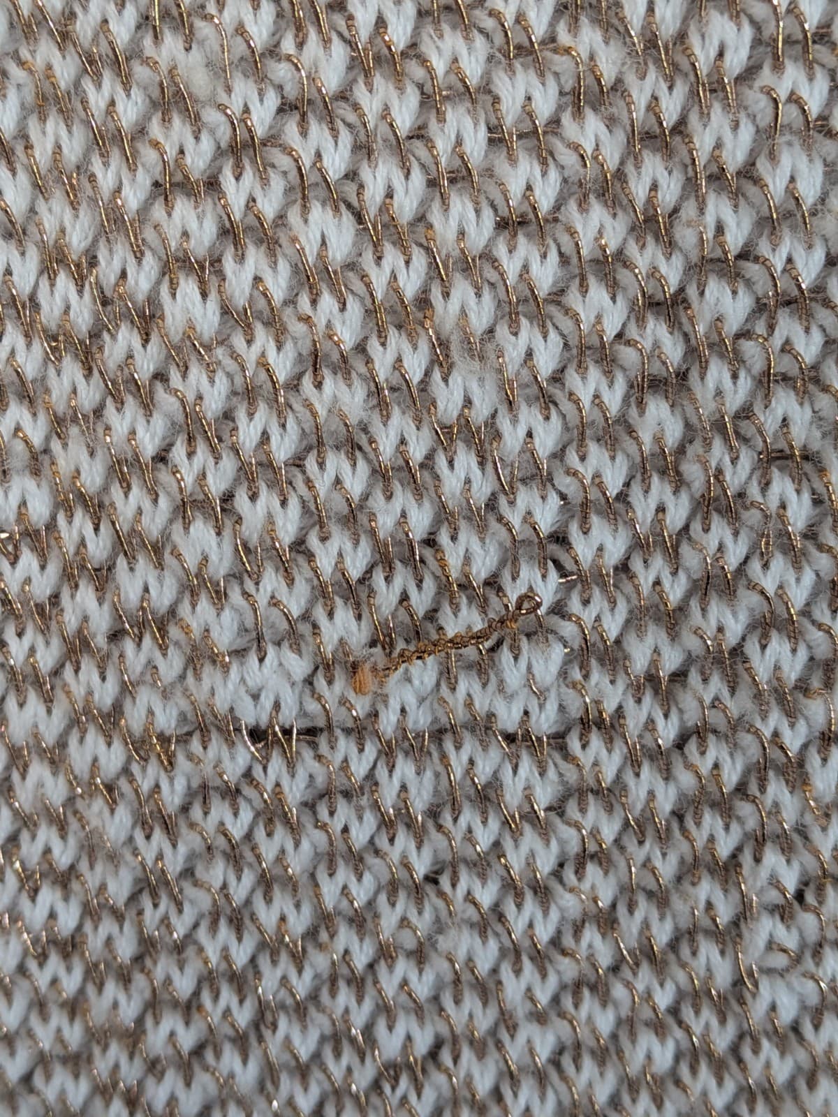 Witchery Knit Jumper Medium Gold Shimmer Cotton Wool Blend Long Sleeve — photo 9 of 9