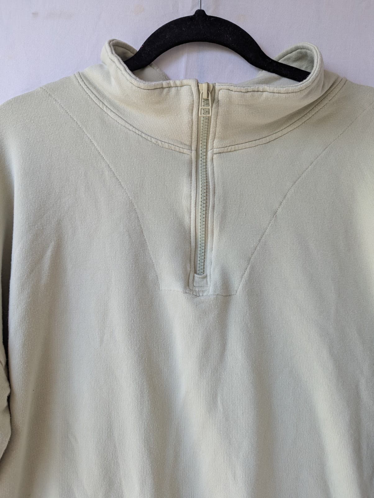 Halo and Horns Jumper Size L Aus 14 Us 10 Green Bamboo Cotton Blend Quarter Zip — photo 3 of 7