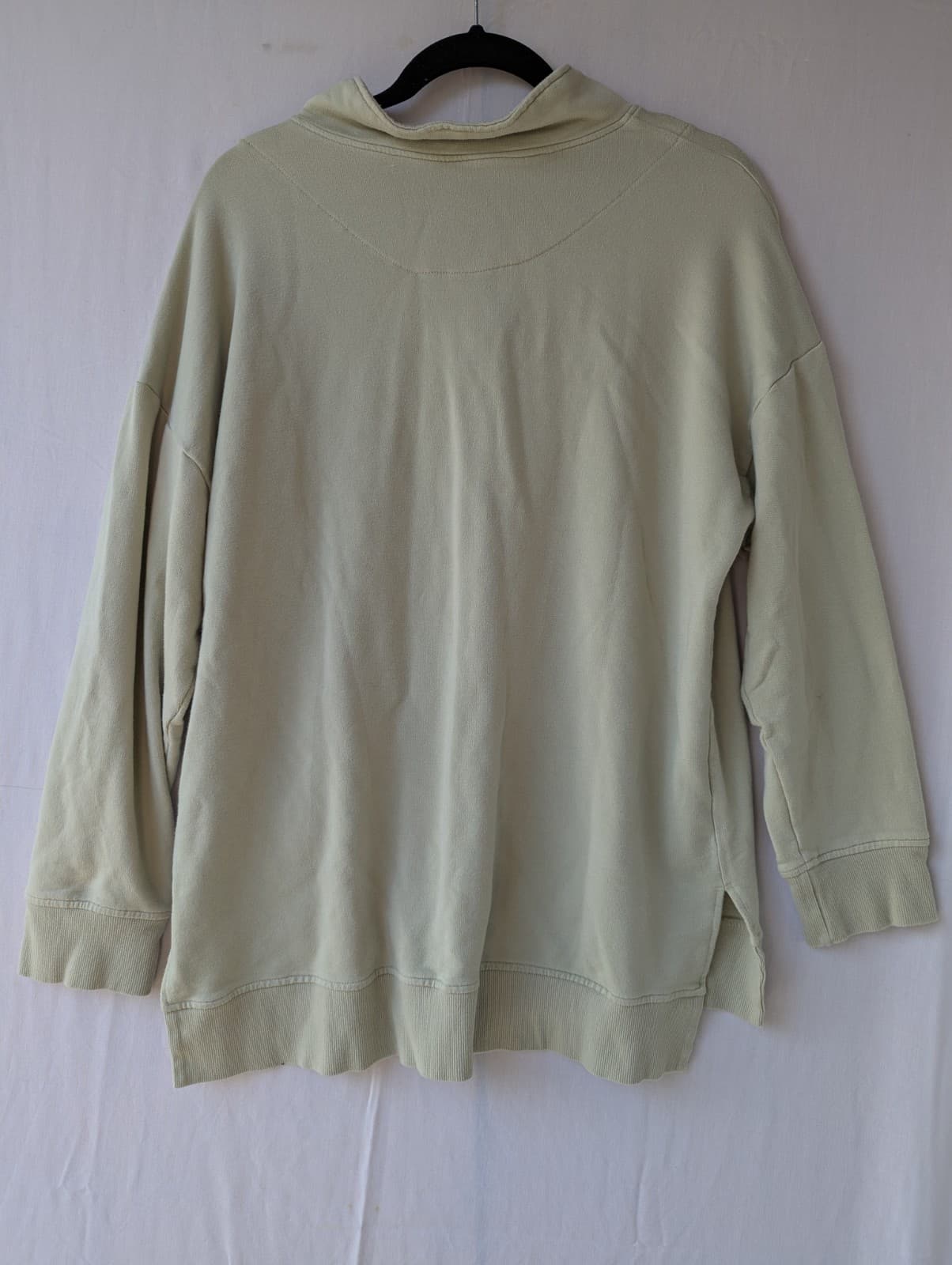 Halo and Horns Jumper Size L Aus 14 Us 10 Green Bamboo Cotton Blend Quarter Zip — photo 6 of 7