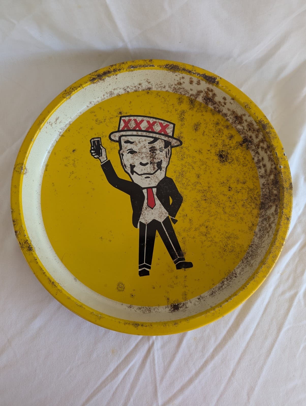 Vintage XXXX Metal Beer Tray Castlemaine Perkins Retro Man Cave Breweriana — photo 2 of 9
