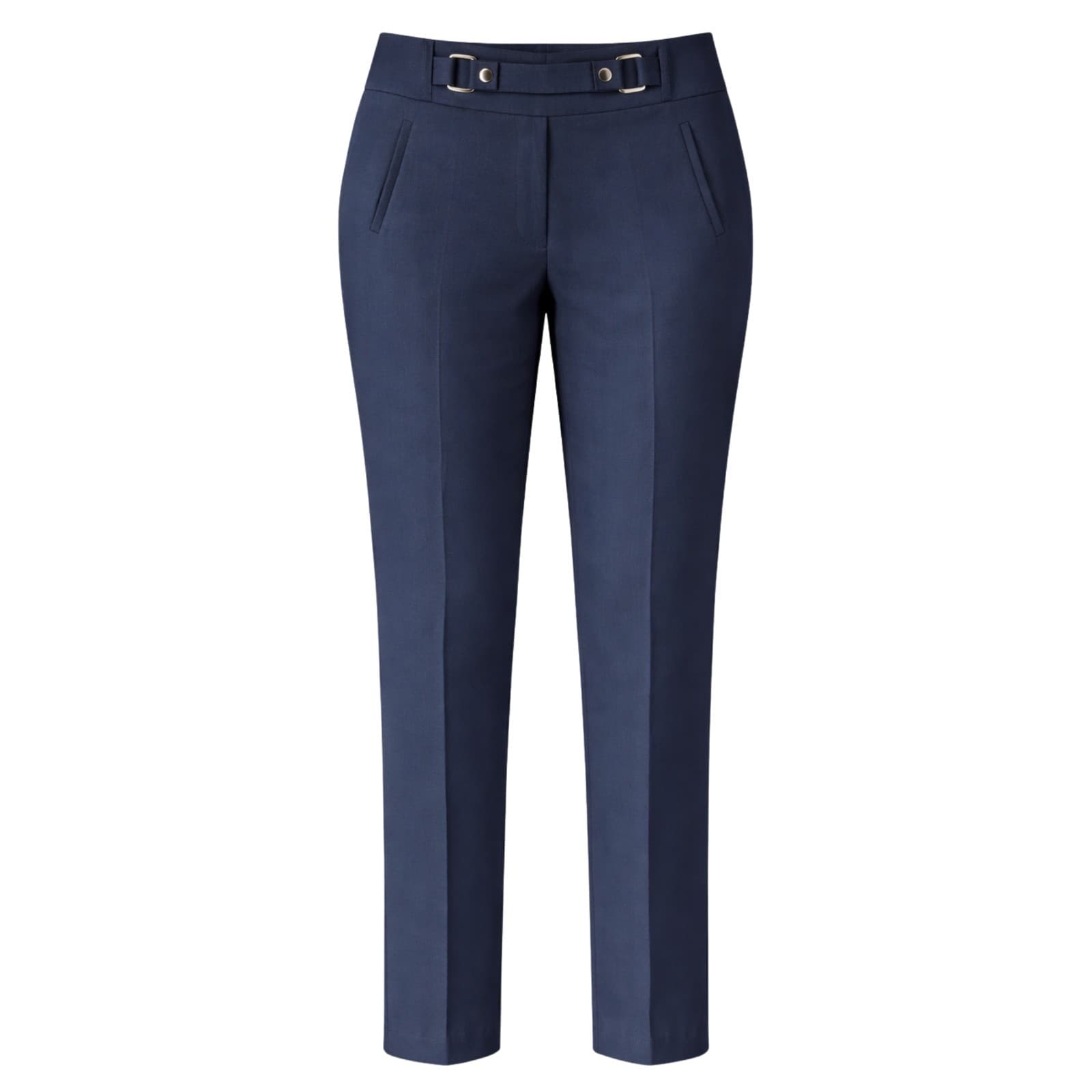 Review Pants Size 8 AUS US 4 Navy Blue Tailored Slim Fit Work Office Trousers — photo 1 of 11