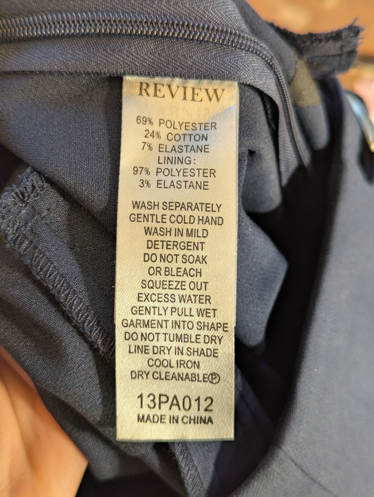Review Pants Size 8 AUS US 4 Navy Blue Tailored Slim Fit Work Office Trousers — photo 11 of 11