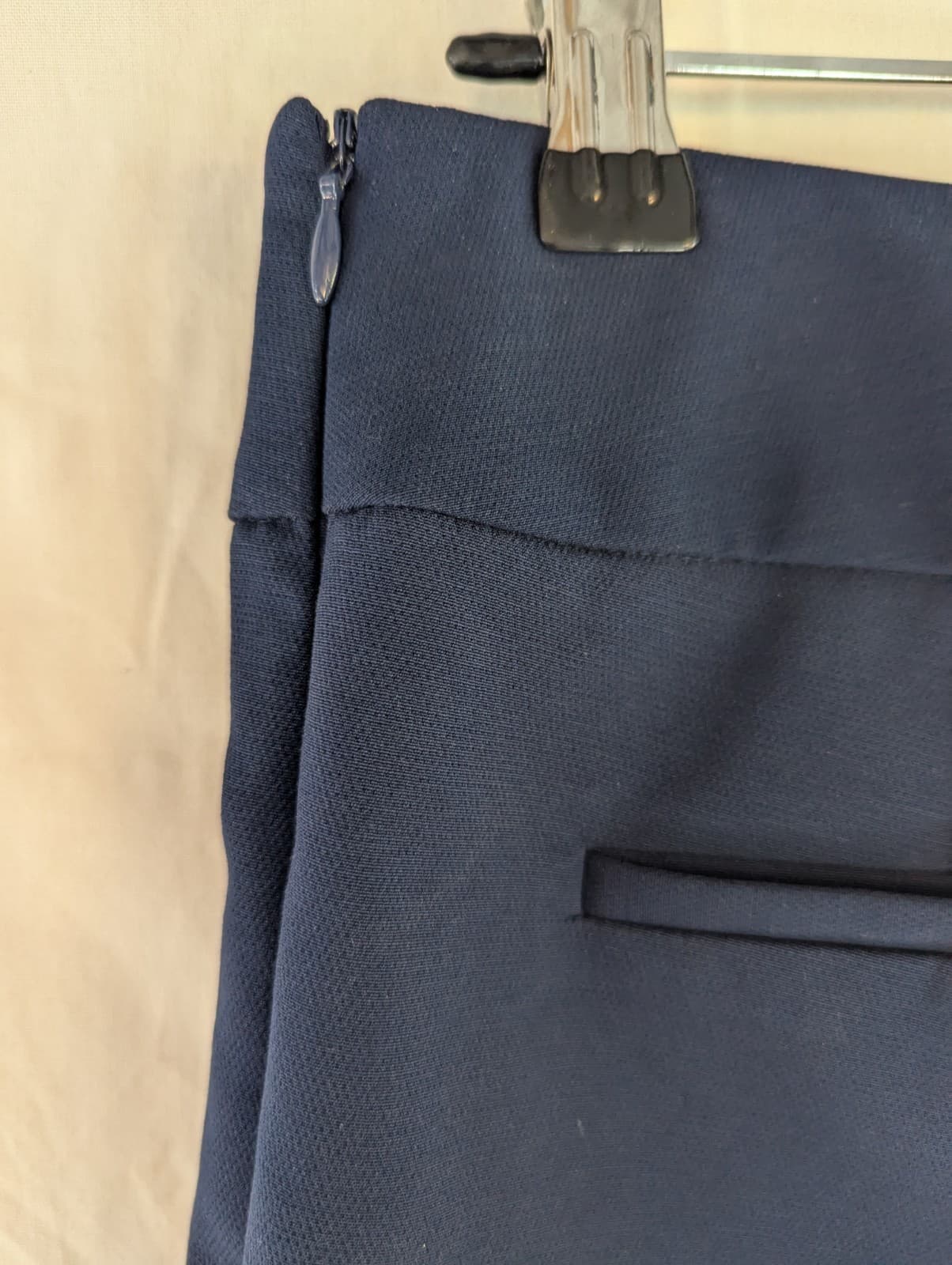 Review Pants Size 8 AUS US 4 Navy Blue Tailored Slim Fit Work Office Trousers — photo 9 of 11