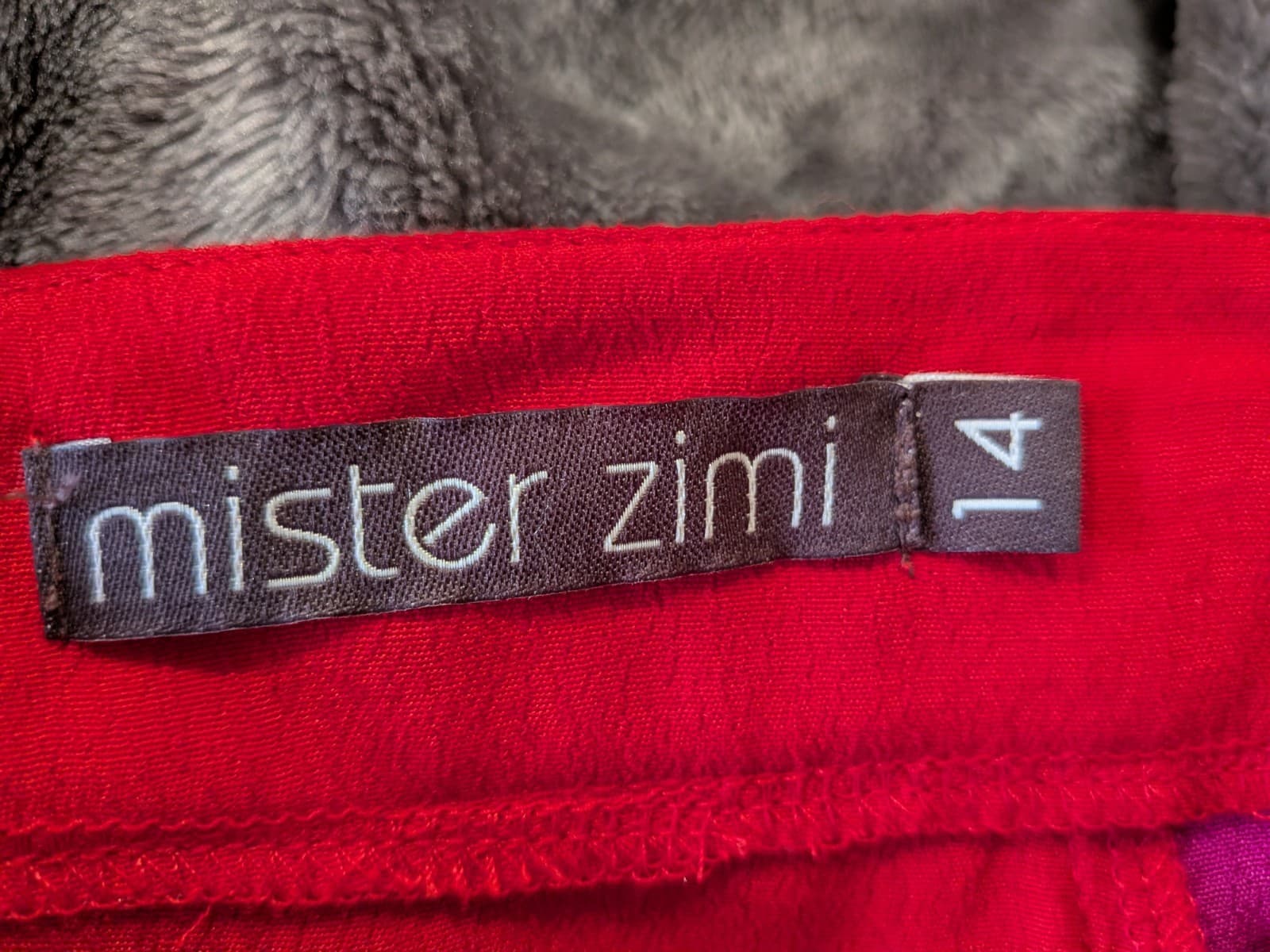 Mister Zimi Red Pink Maxi Skirt Size 14 Viscose High Low — photo 6 of 6