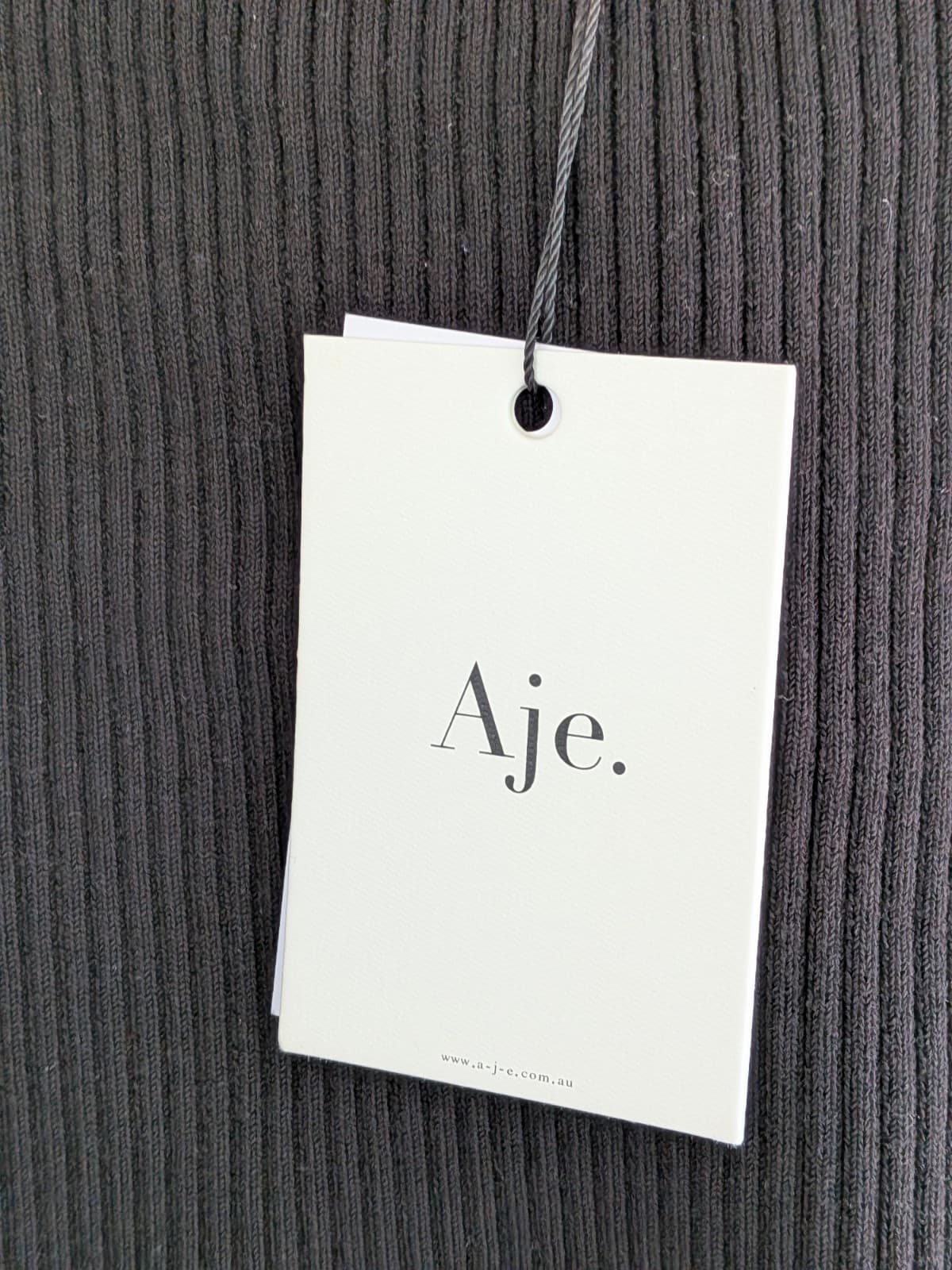 Aje Bronte Rib Tank Top Black XL Scoop Neck Stretch Designer Womens Top — photo 7 of 11